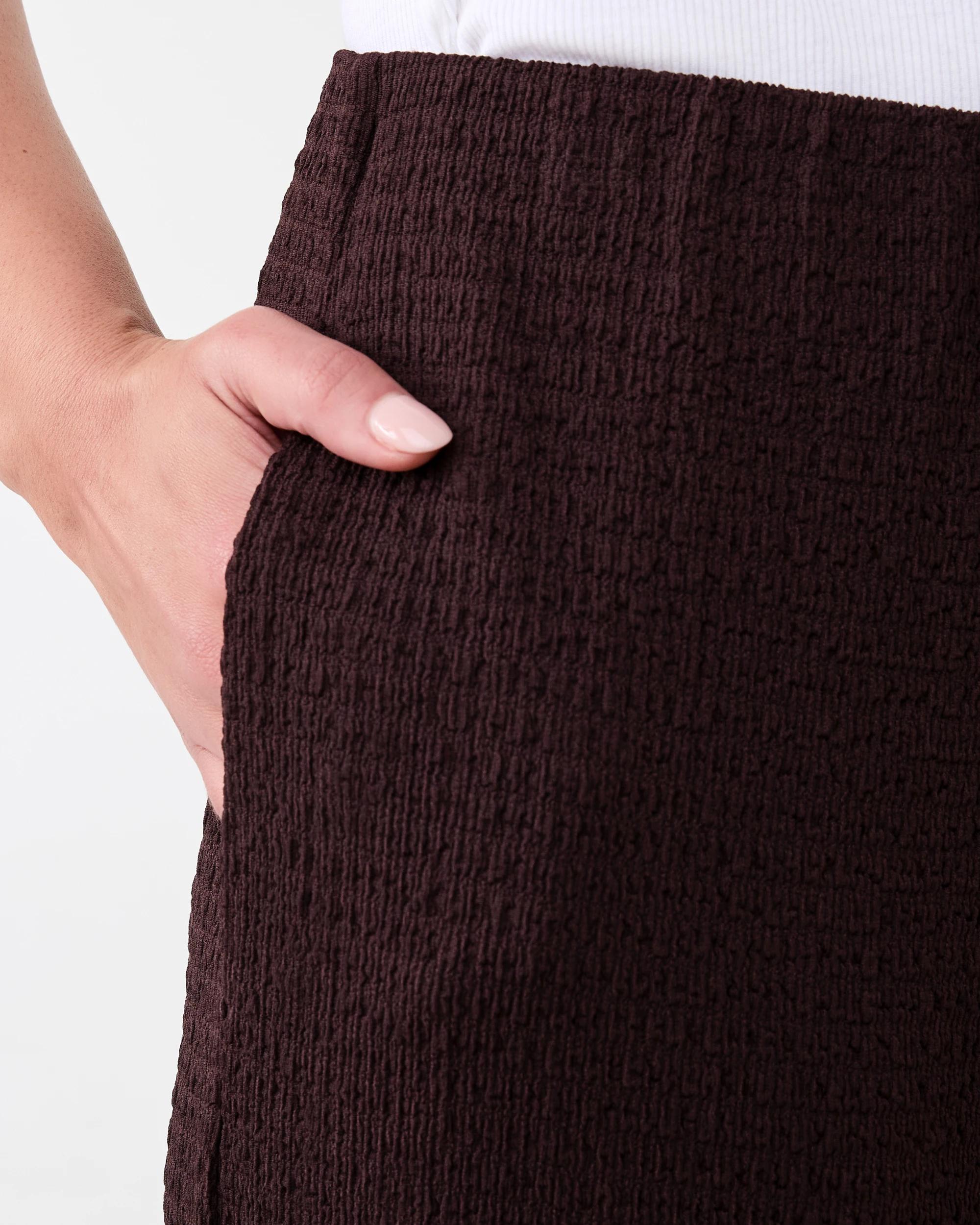 5 Textured Pants Choc Plum, 5 of 5