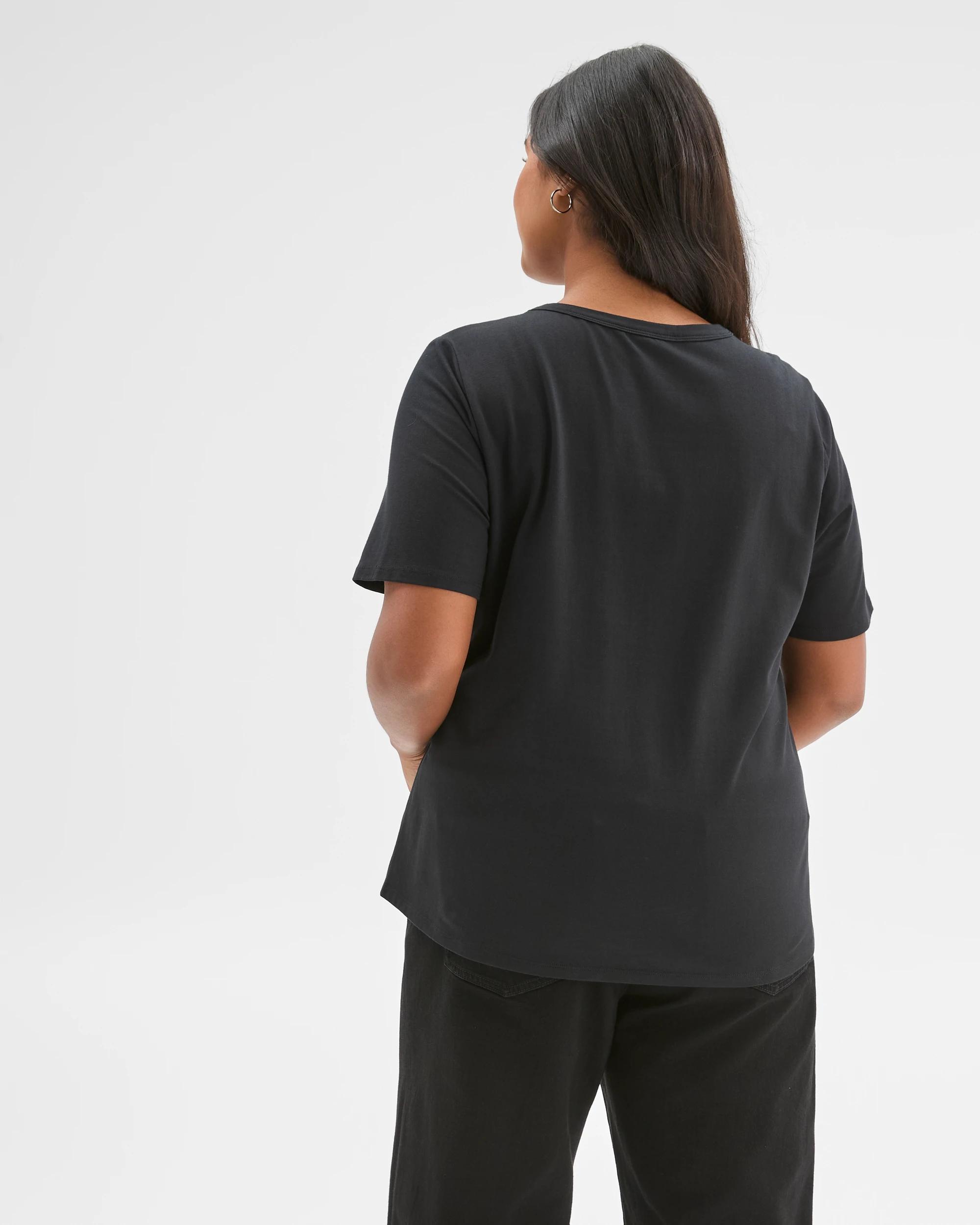 8 Target Curve Plus Size Australian Cotton Crew Neck T-Shirt BLACK, 8 of 9