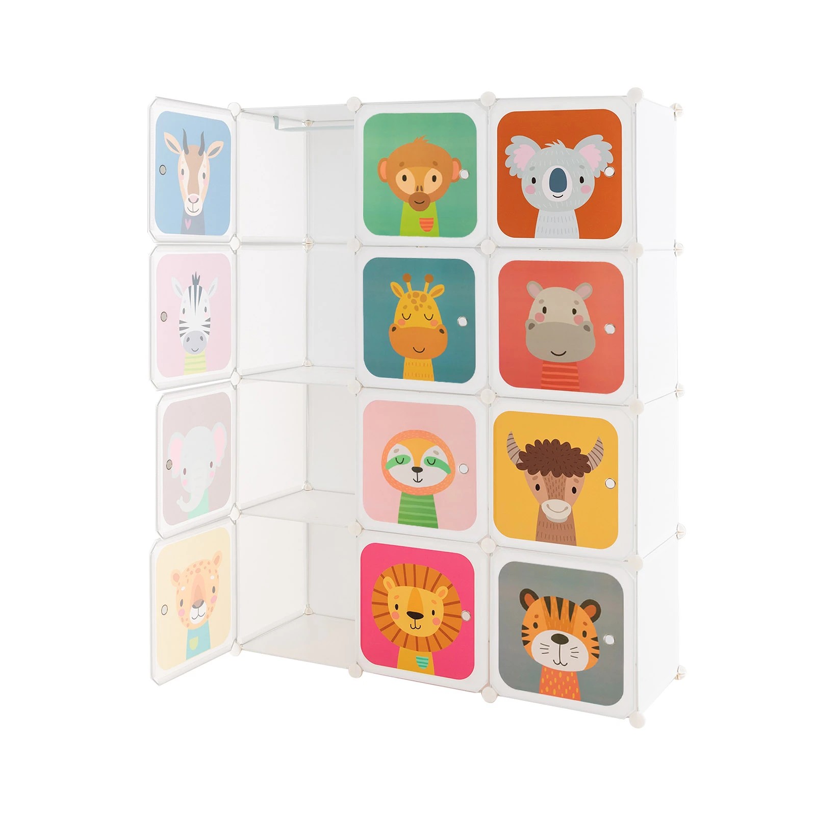 1 Costway 12-Cube Wardrobe DIY Armoire Closet, 1 of 3