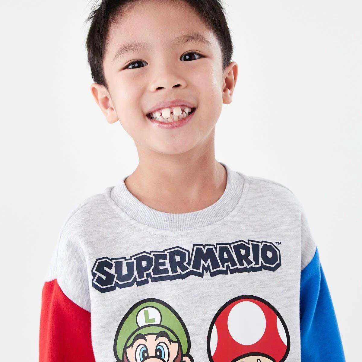 3 Super Mario License Print Crew Neck Sweatshirt Mario, 3 of 8