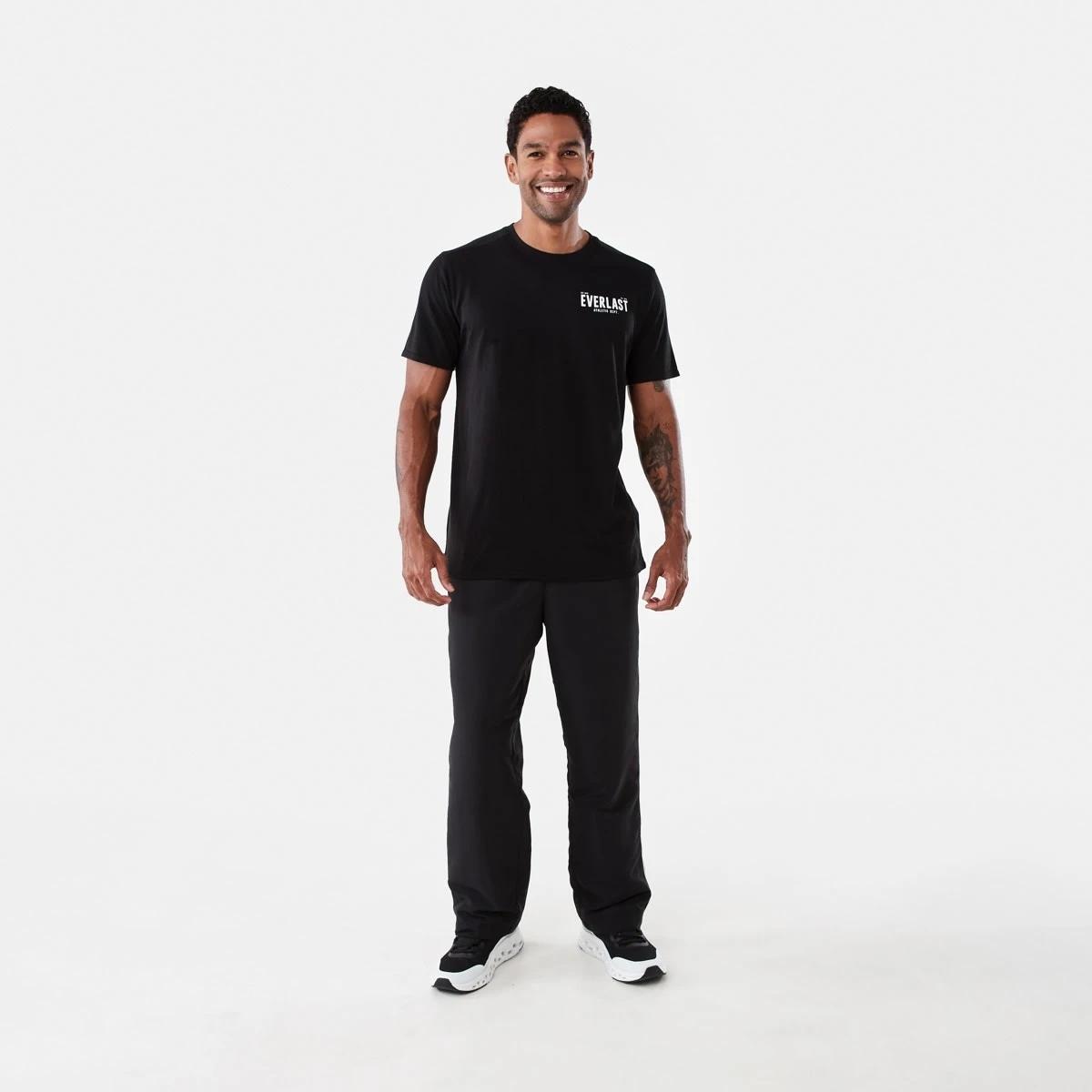 6 Everlast Mens Shell trackpant Ever Shell Pant Black, 6 of 7
