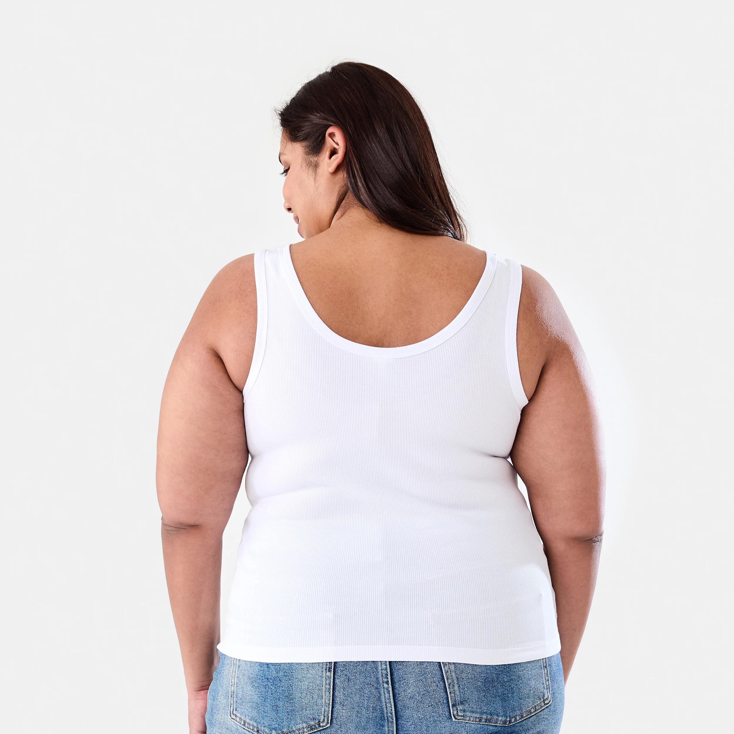 3 Curve Sleeveless Rib Tank White, 3 of 6