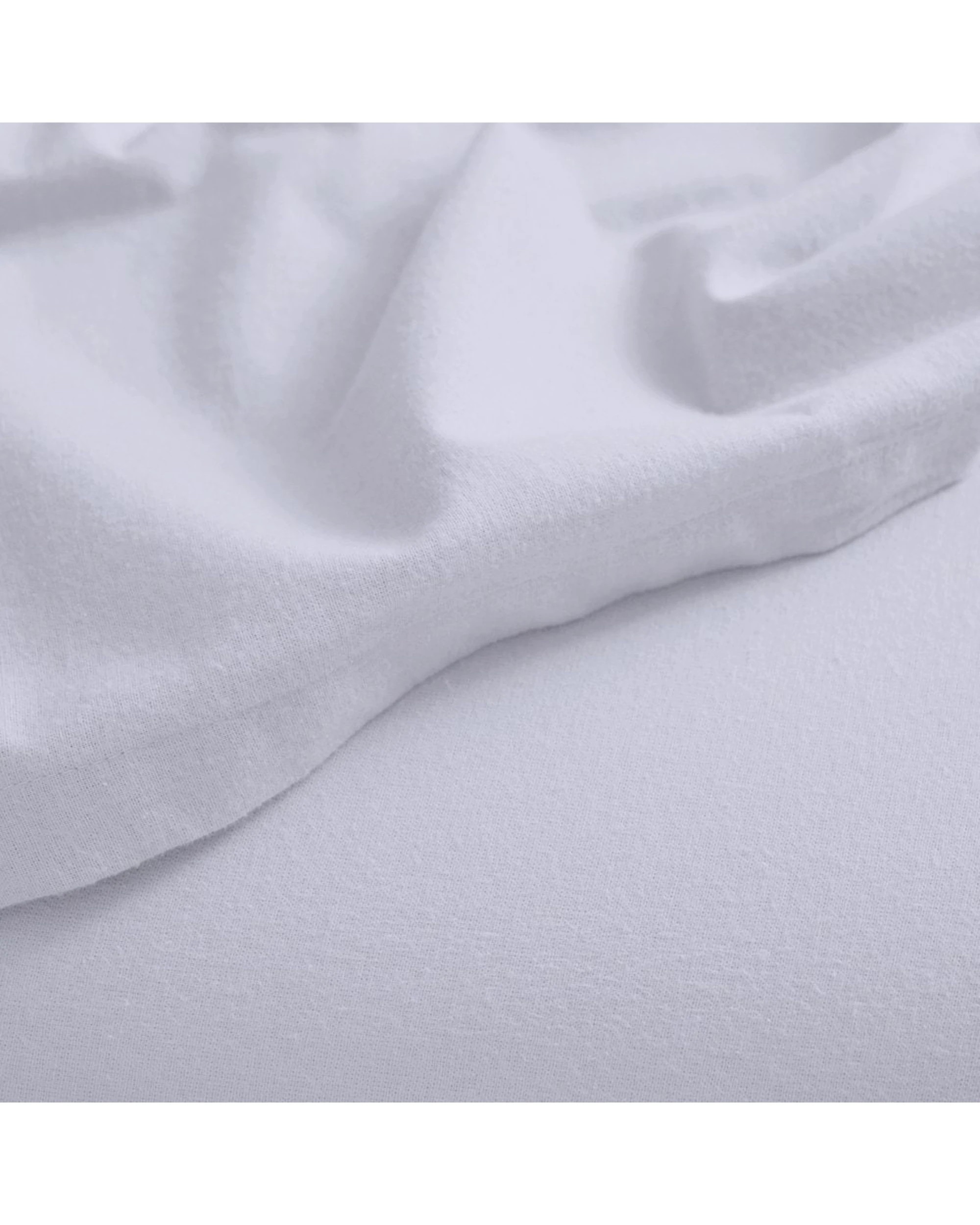 2 Canningvale Cozi Cotton Flannelette Fitted Sheet With Pillowcase Set - Queen Bed - White, 2 of 3