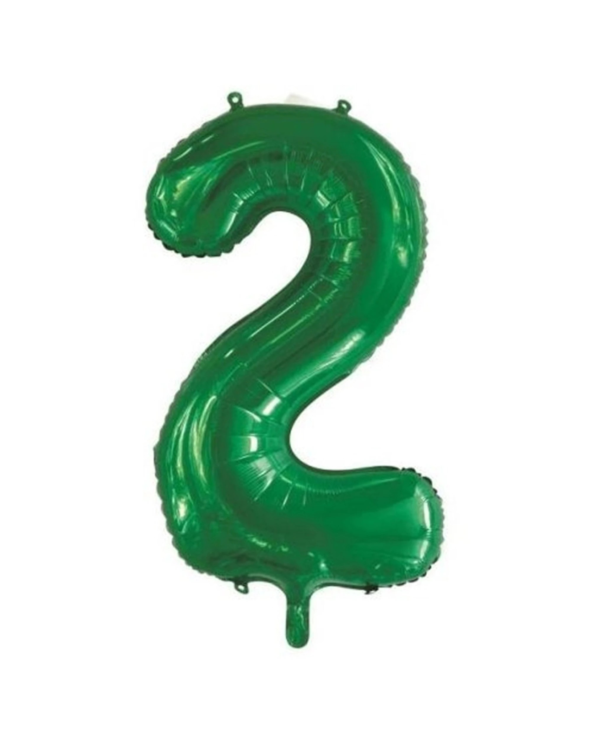 1 Alpen Decrotex Foil Balloon Number 2 Party Decoration 34 Inches - Green, 1 of 1
