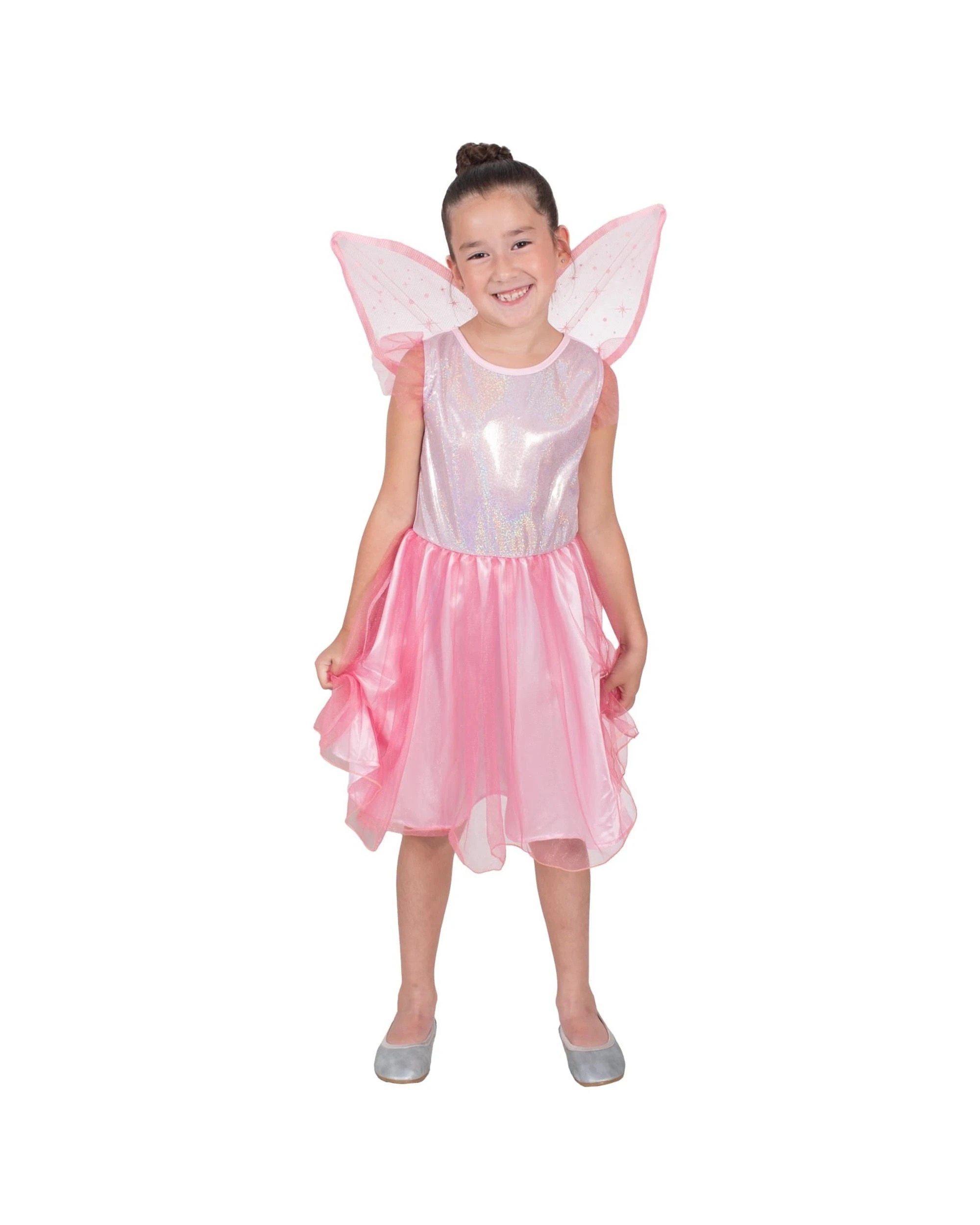 2 Fairy Pretty in Pink Child Costume Size 3-5 Years, 2 of 5