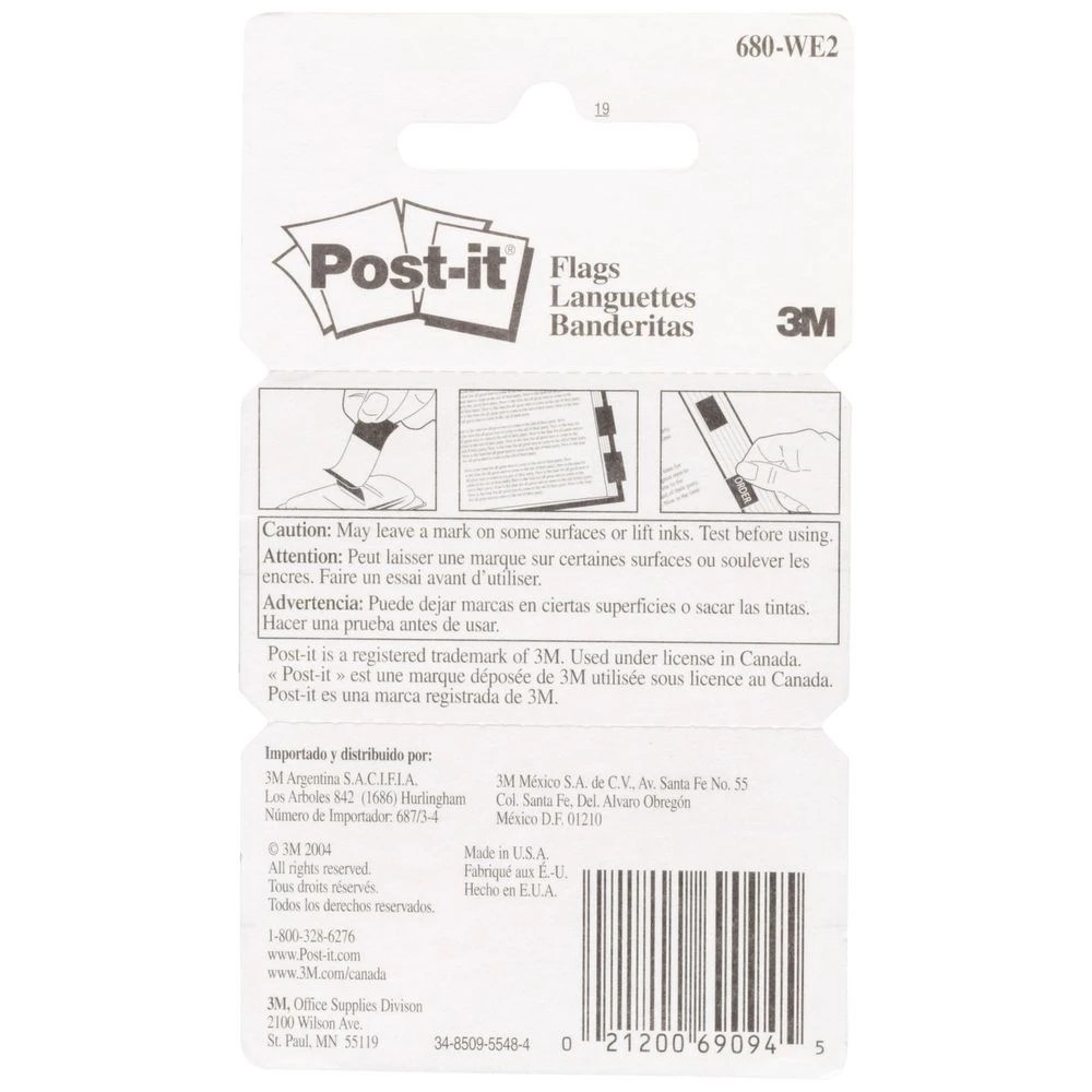 2 Post-it Flags 25x43mm White 2 Pack, 2 of 3