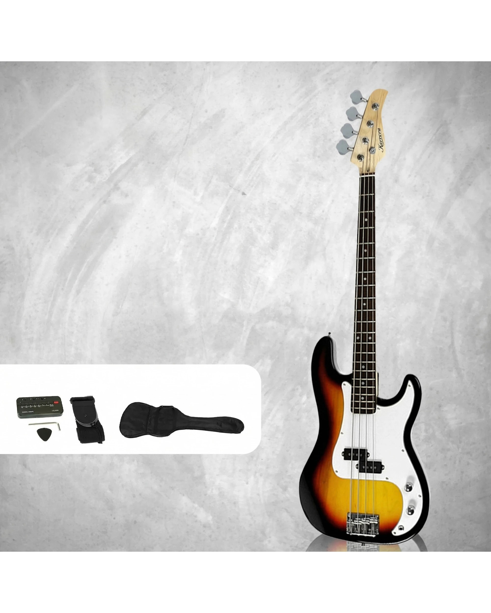 5 Karrera Electric Guitar Bass Music 4 String Instrument Full Size, 5 of 5