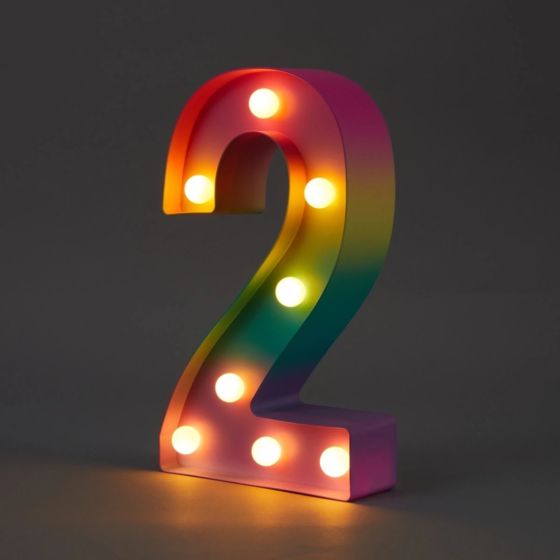 1 Ombre Light Up Number - 2, 1 of 5