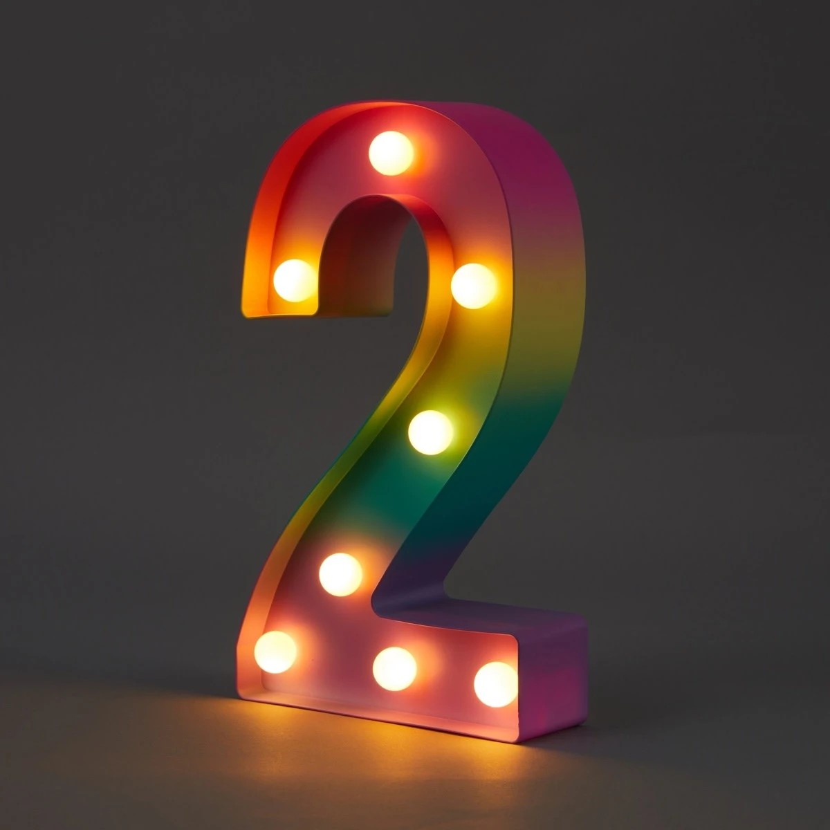 1 Ombre Light Up Number - 2, 1 of 5