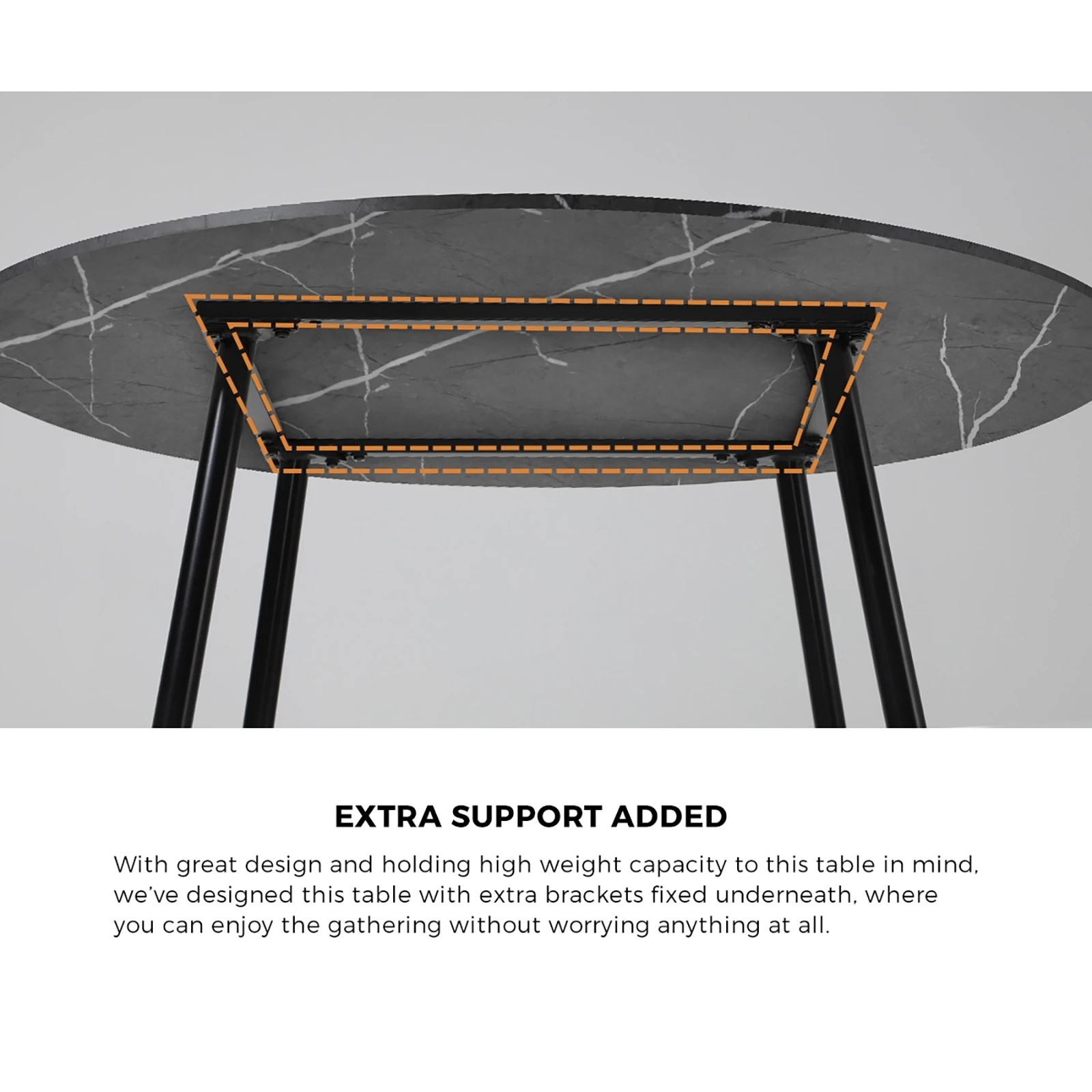 4 Oikiture 110cm Round Dining Table With 4pcs Dining Chairs Fabric Metal Legs
 - Multi, 4 of 10