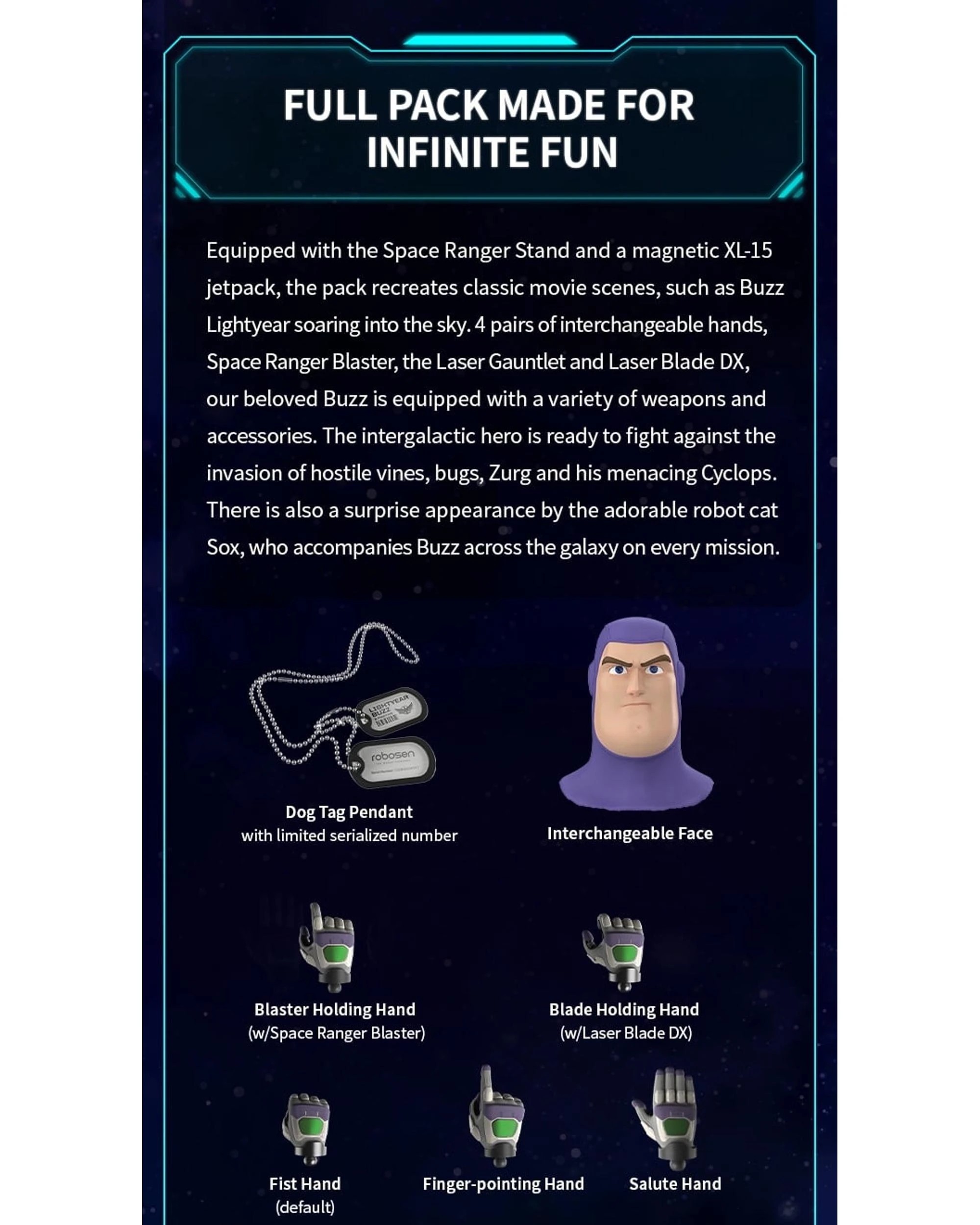 7 Robosen Buzz Lightyear Infinity Pack Limited Edition Robot, 7 of 10