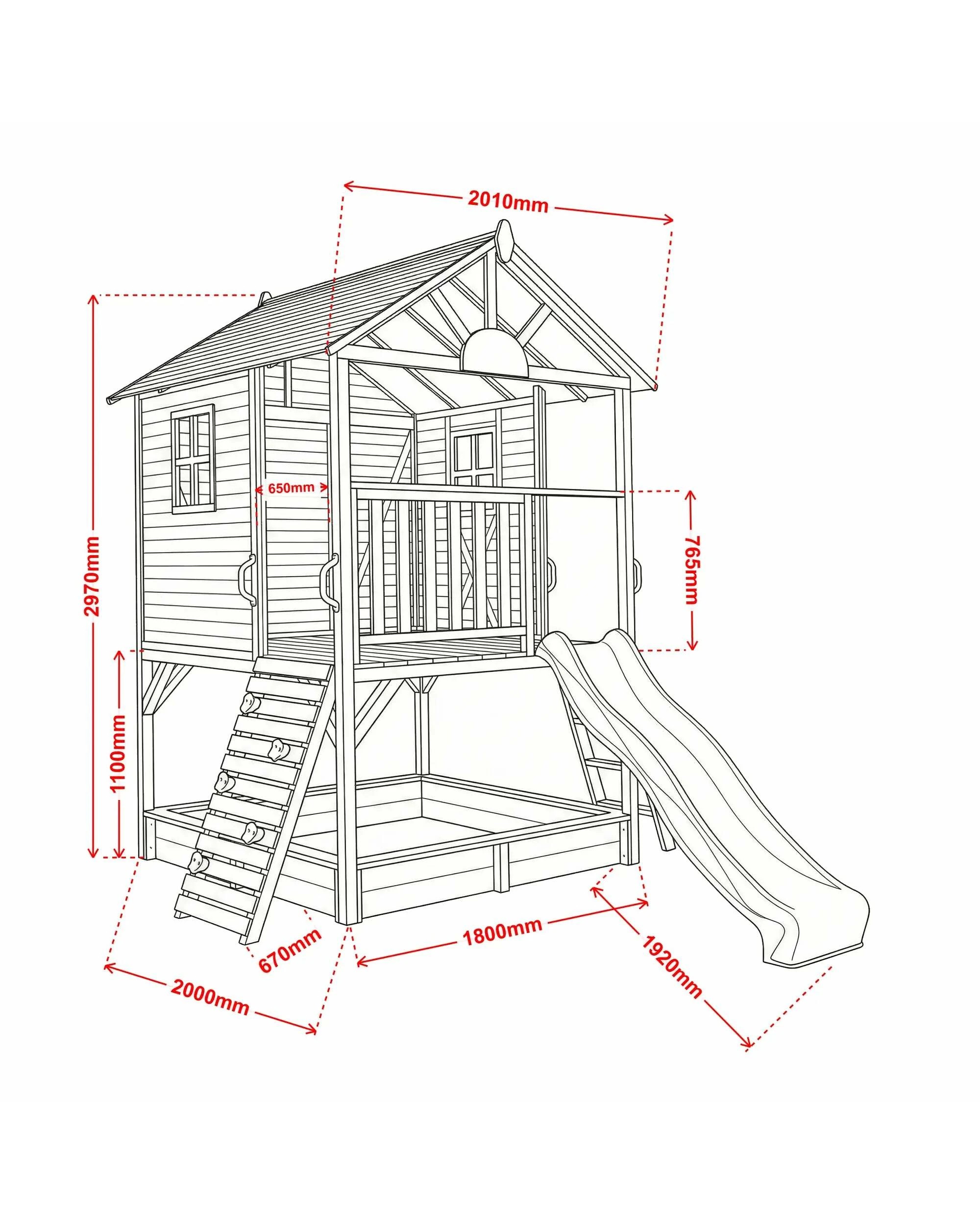 2 Hide & Seek Kids My Kidz Shack Cubby House with Slide - Bright - White, 2 of 5