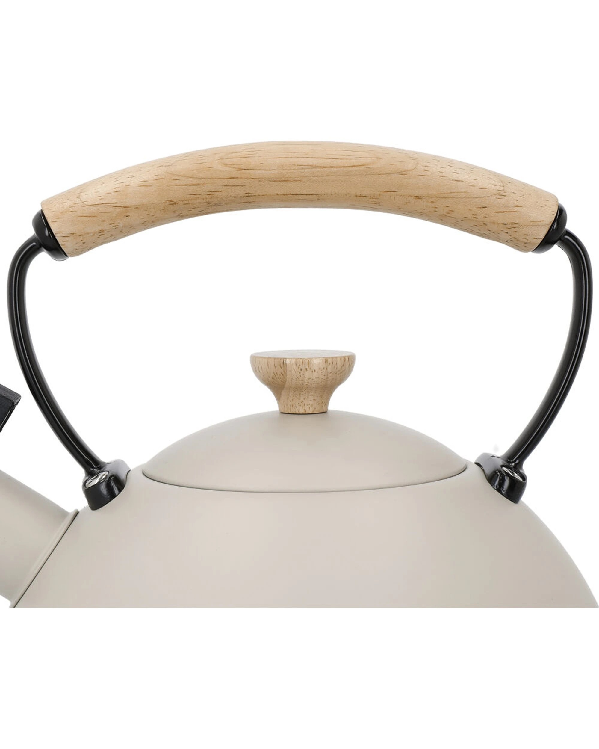 5 La Cafetiere Stovetop Whistling Tea Kettle 1.6L Beechwood Handle - Beige, 5 of 7