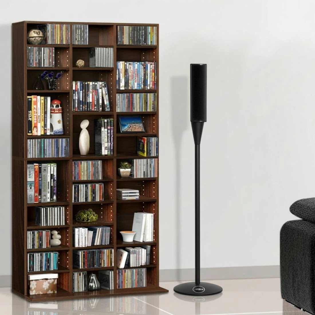 9 Artiss Bookshelf CD Storage Rack - Brown, 9 of 10