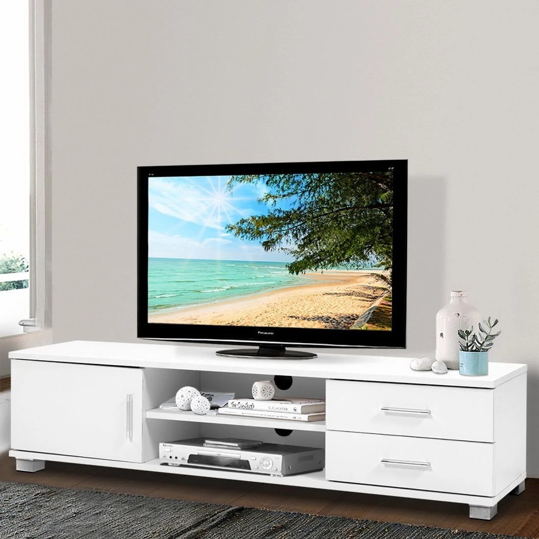 8 Artiss Entertainment Unit TV Cabinet 120cm - White, 8 of 9