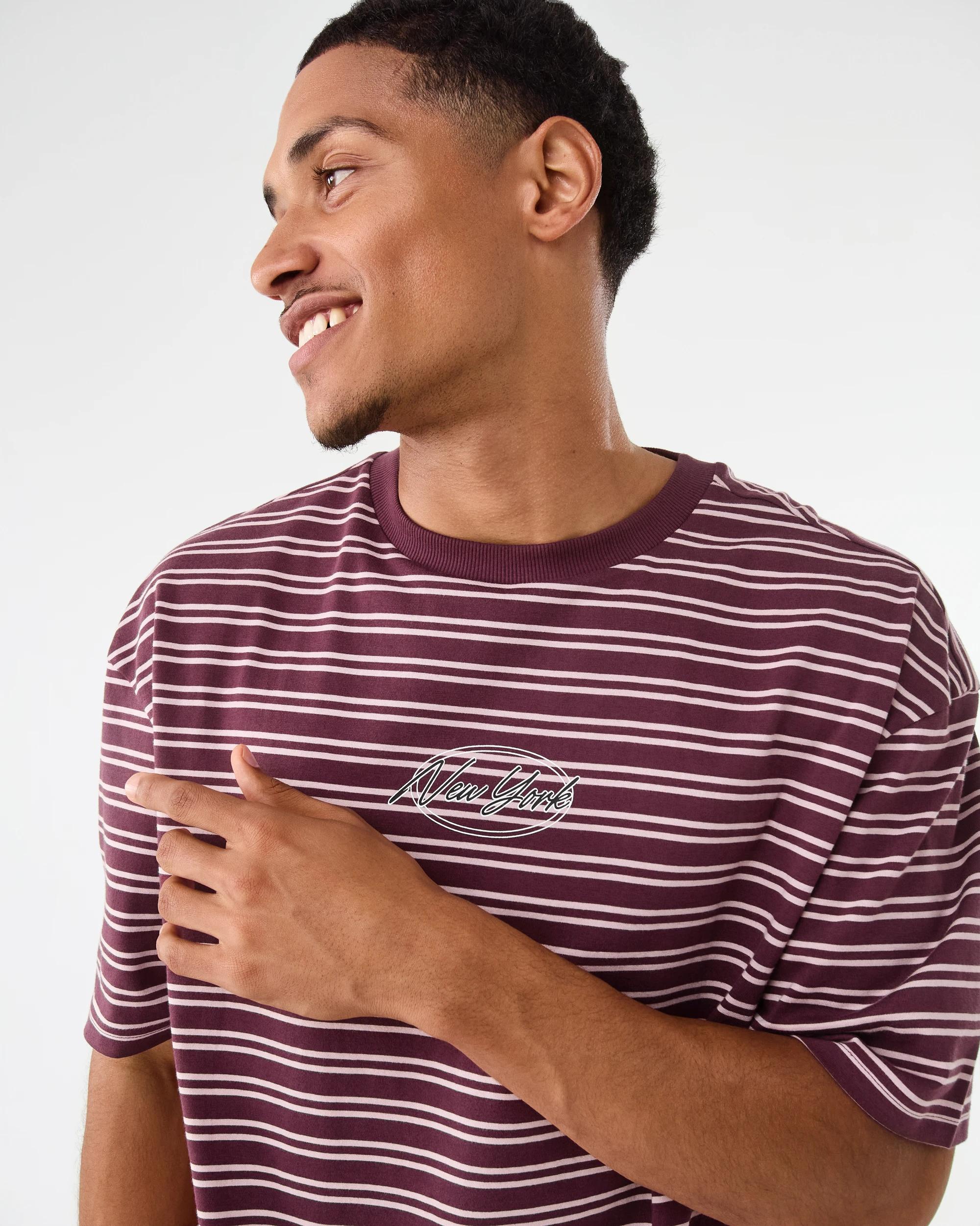 5 Boxy Stripe T-Shirt Red Ny, 5 of 6