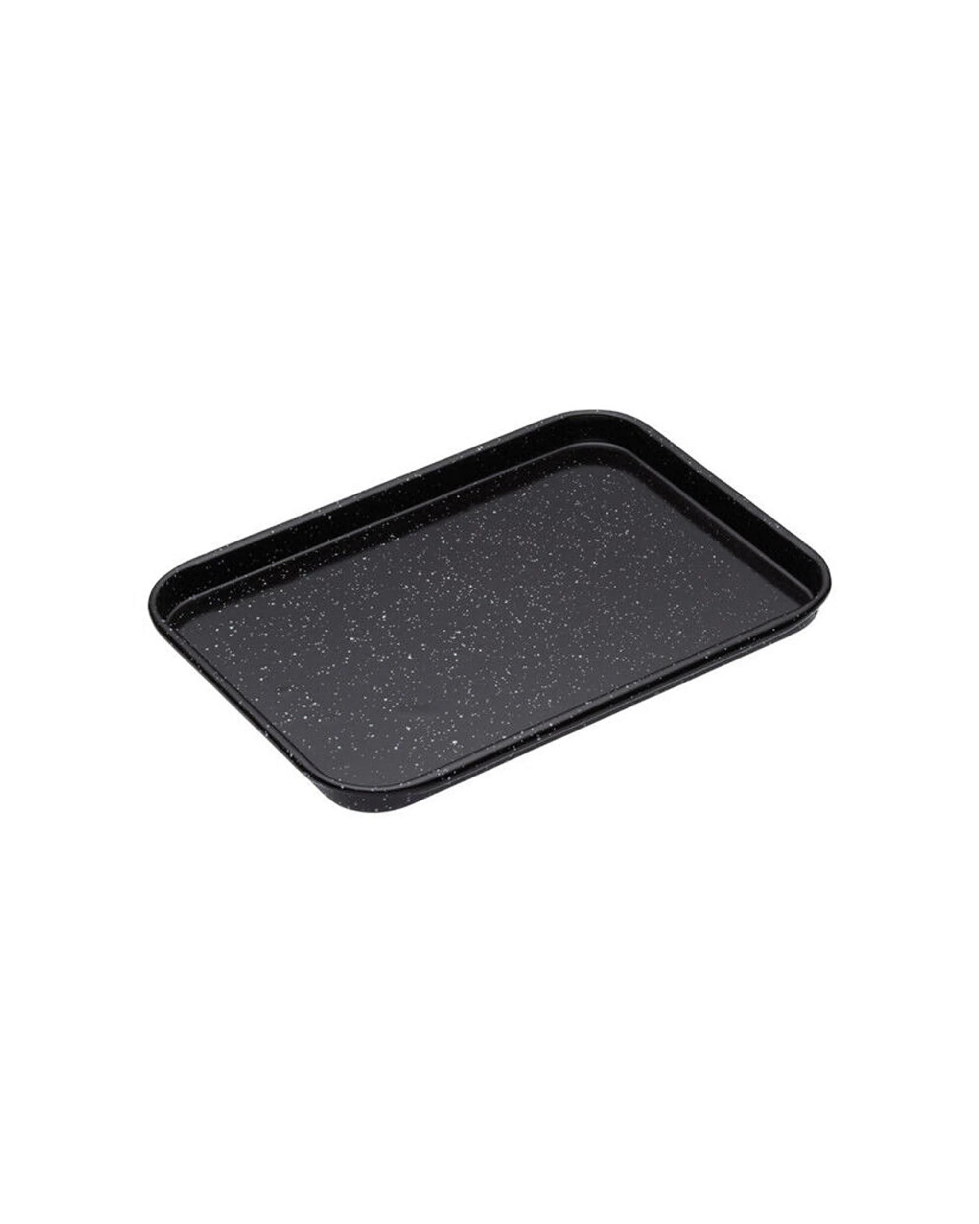 2 MasterCraft 2x 24cm Rectangle Pro Vitreous Enamel Baking Sheet Heavy Duty - Black, 2 of 7
