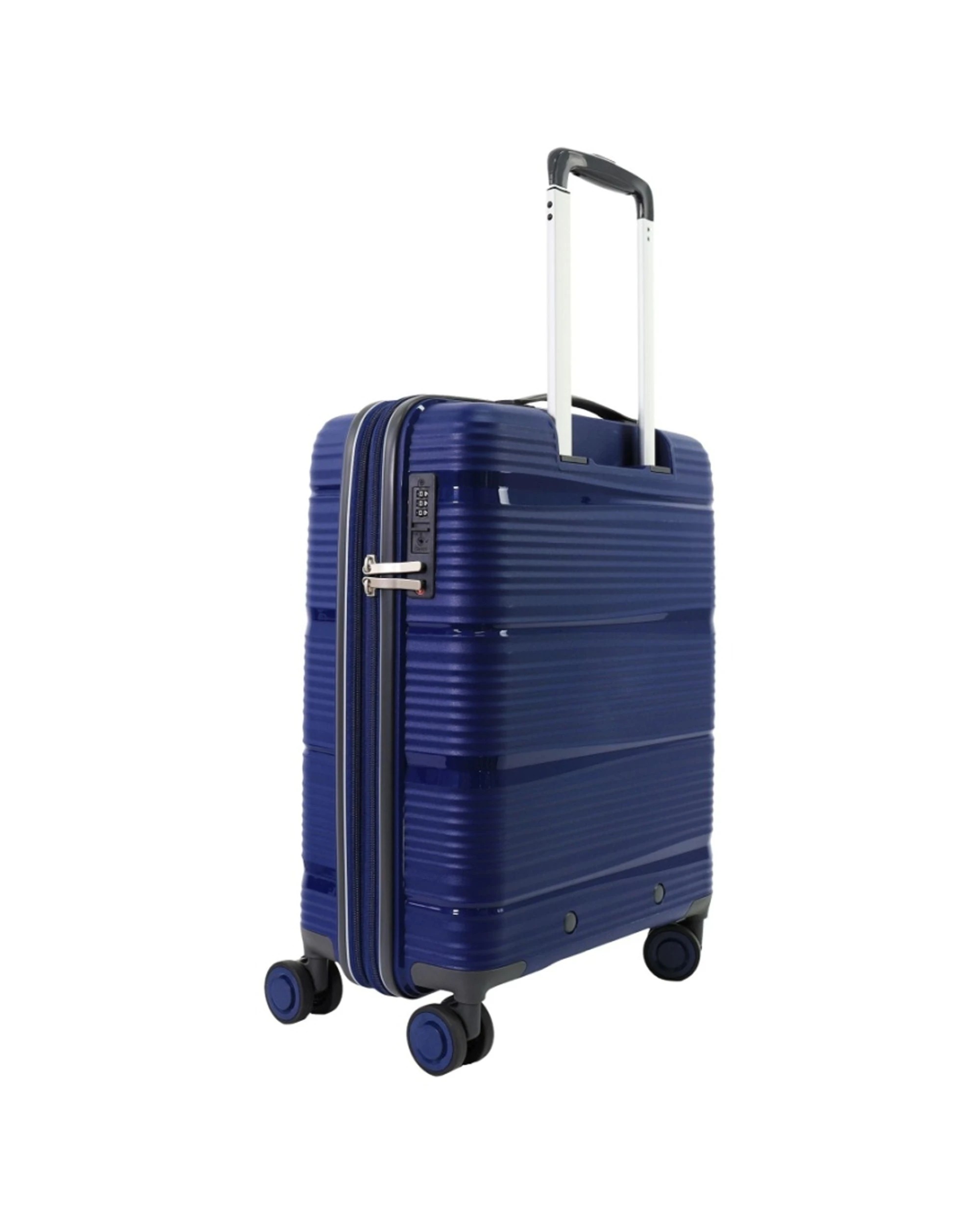 4 Pierre Cardin 2pc Polypropolene (PP) Large & Cabin Luggage Suitcase Set Navy - Blue, 4 of 7