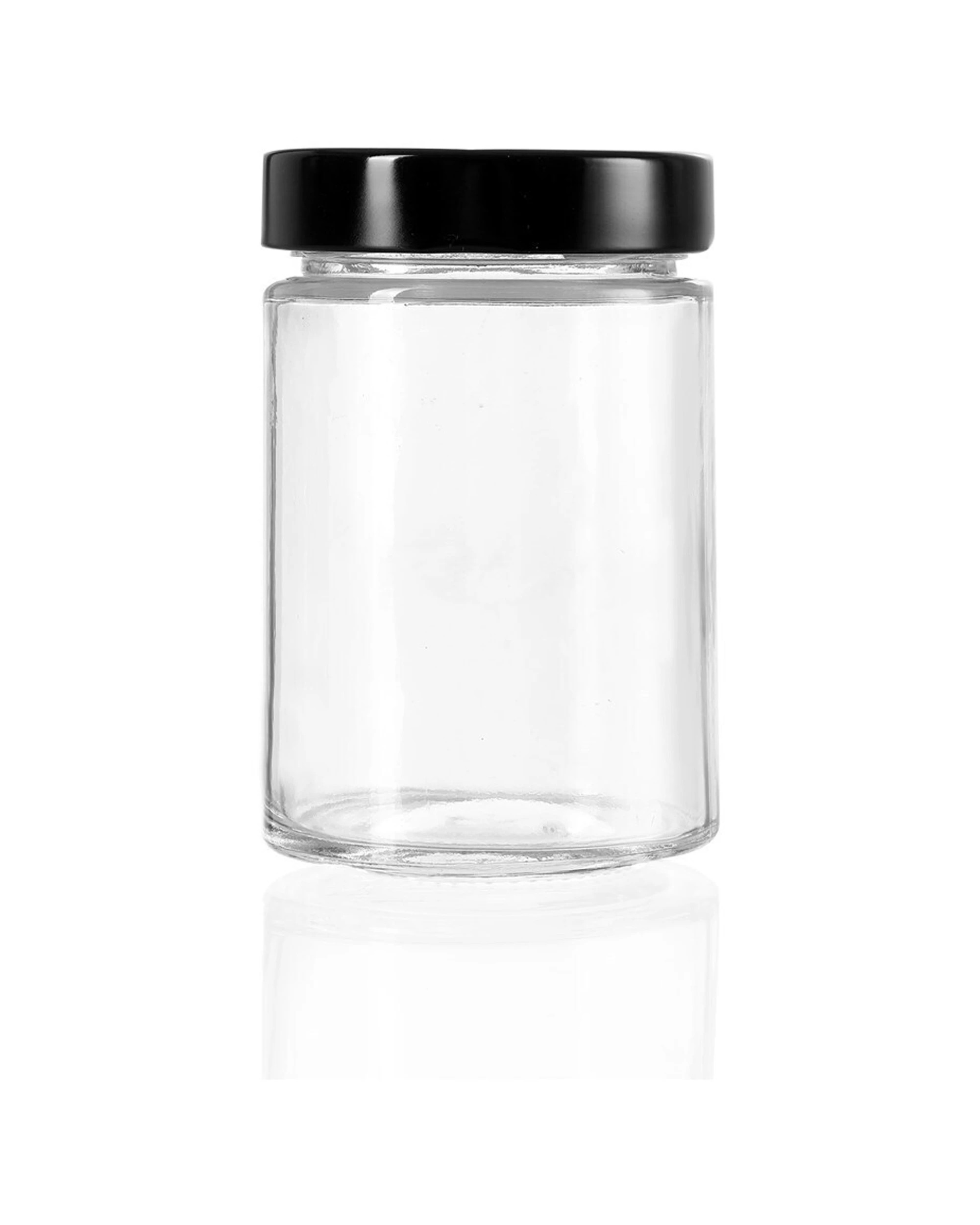3 3pk Lemon & Lime Soho Glass Preserve Jar 260ml W/ Black Lid Storage Container
 - Black, 3 of 4
