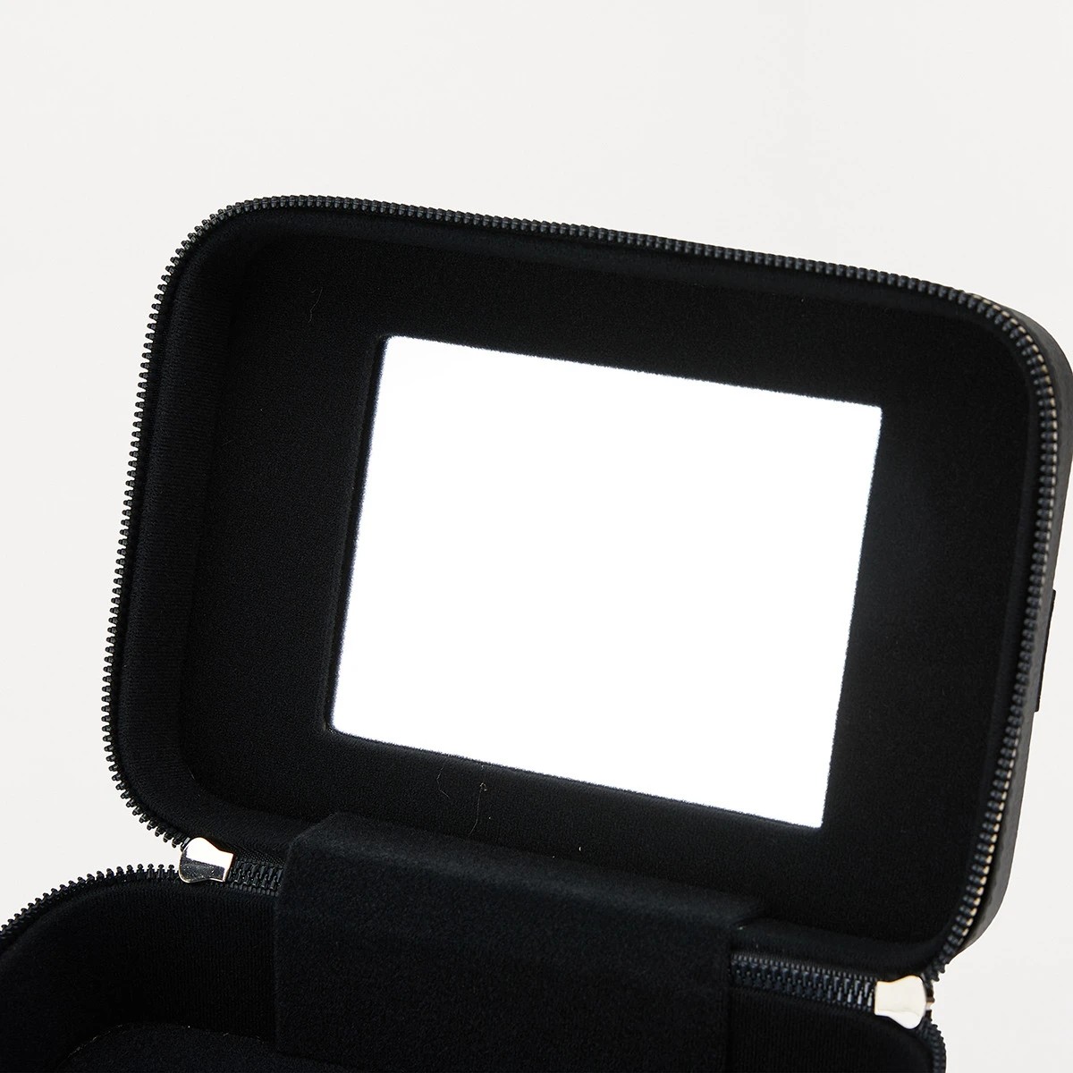 6 Double Tier Beauty Case - Black, 6 of 10