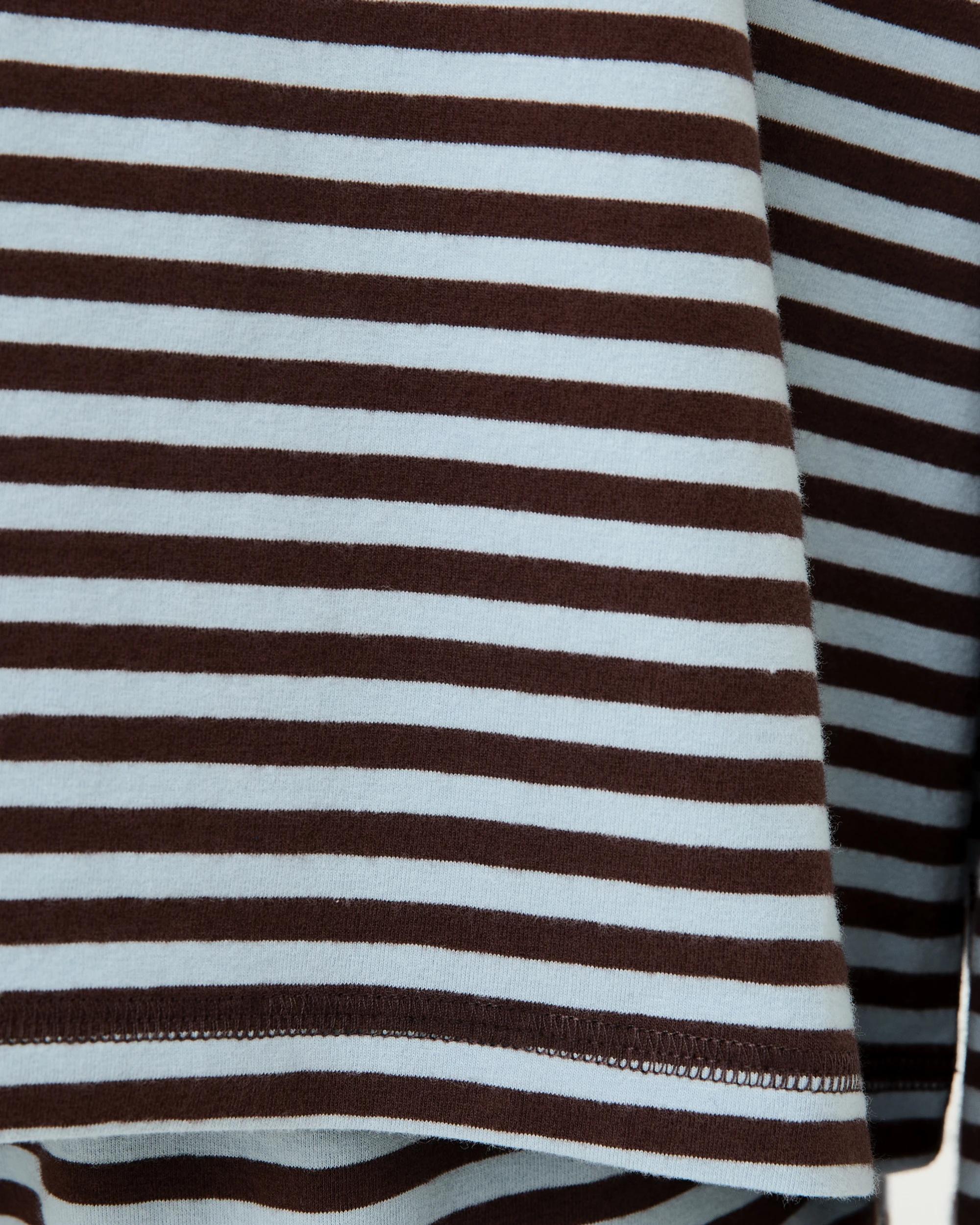 5 Wide Leg Stripe Pyjama Set Blu Stripe, 5 of 7
