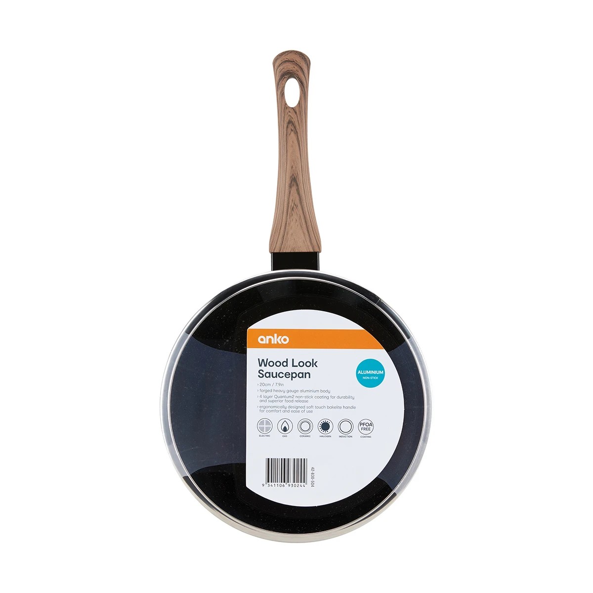 3 20cm Wood Look Saucepan, 3 of 7