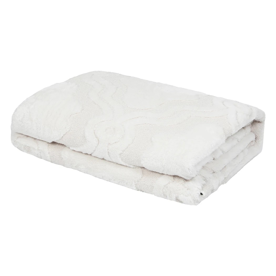 2 Marlow Machine Washable Floor Rug High-Low Textured Cream, 2 of 8