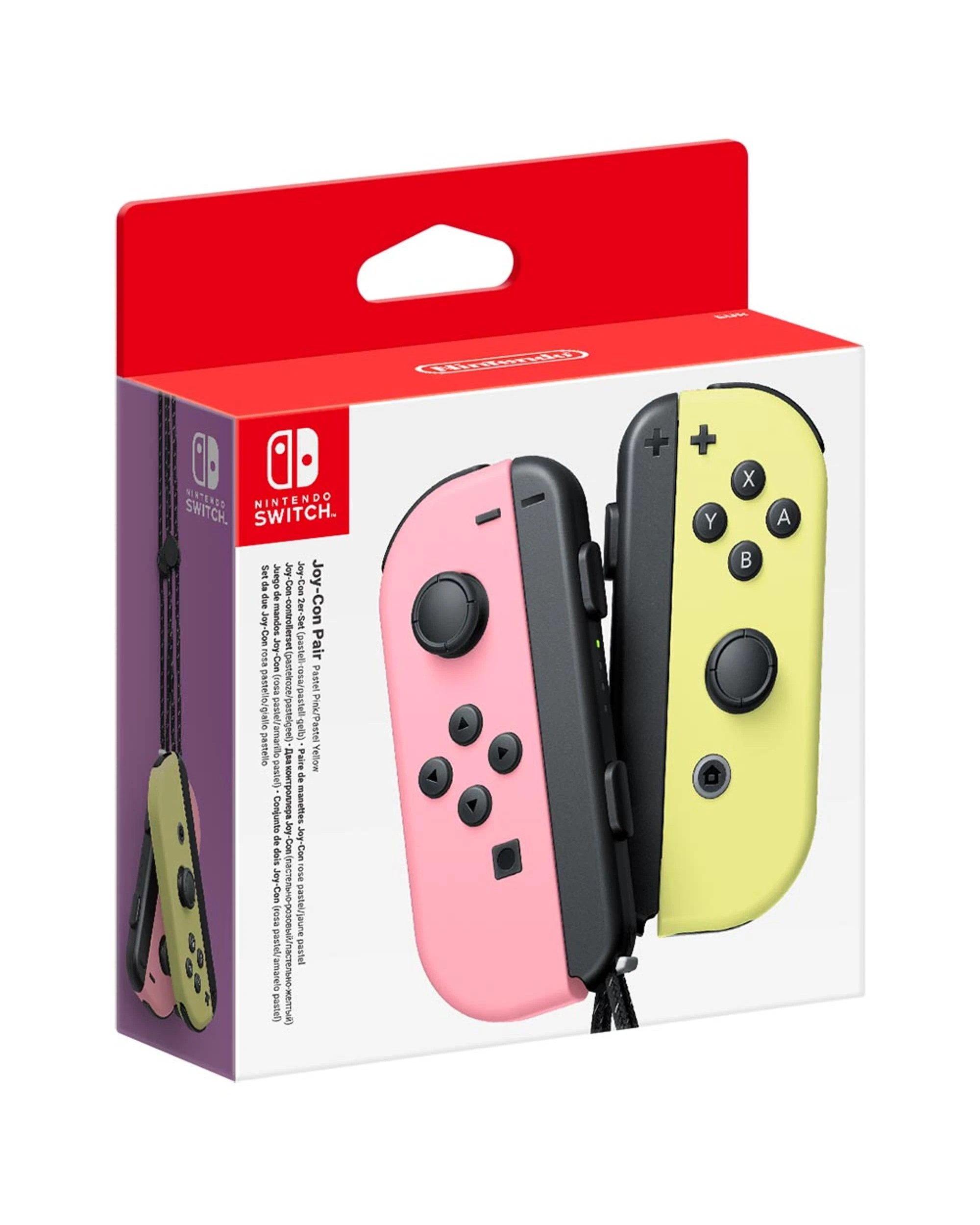 1 Nintendo Switch Joy-Con Pastel Pink and Pastel Yellow Controller Set - Multi, 1 of 1