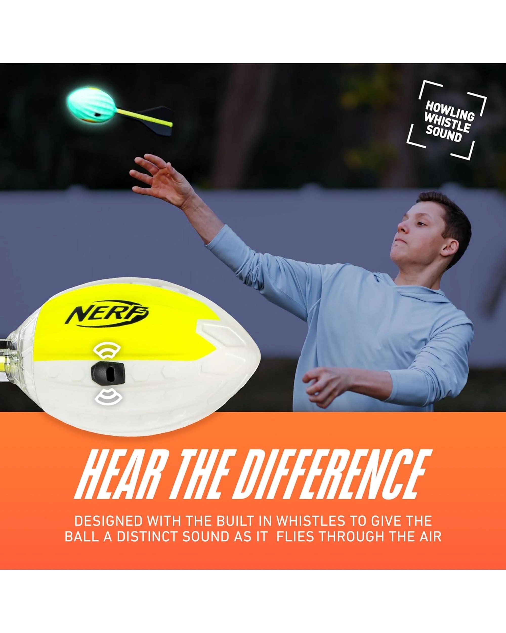 4 Nerf Lightstrike Vortex Colour Changing Football, 4 of 9