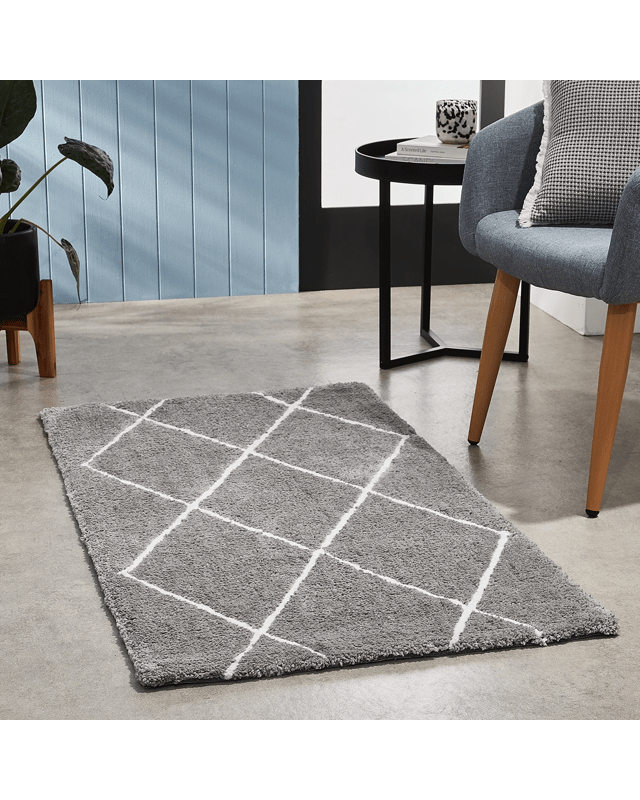 Trellis Rug - Grey, Small - 140cm x 