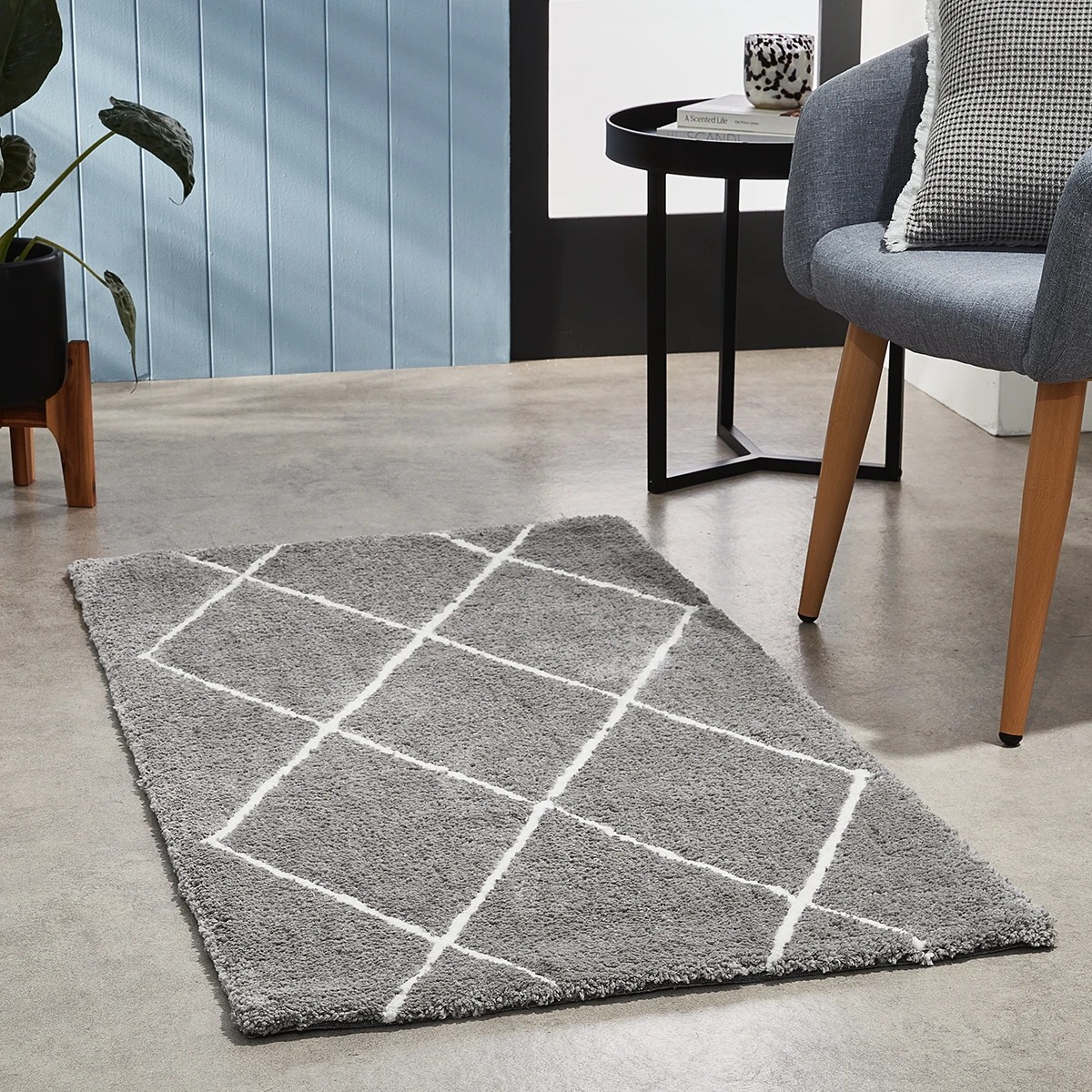 1 Trellis Rug - Grey, Small - 140cm x 70cm, 1 of 8