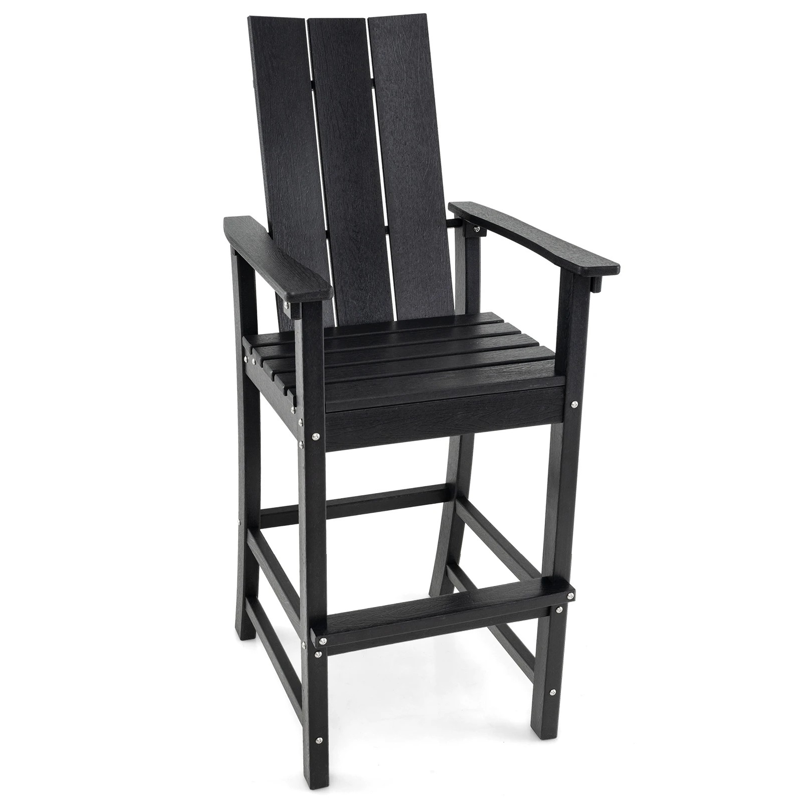 1 Costway Tall Adirondack Chair Outdoor Bar Stool Patio Bistro Chair Backyard & Garden, 1 of 3