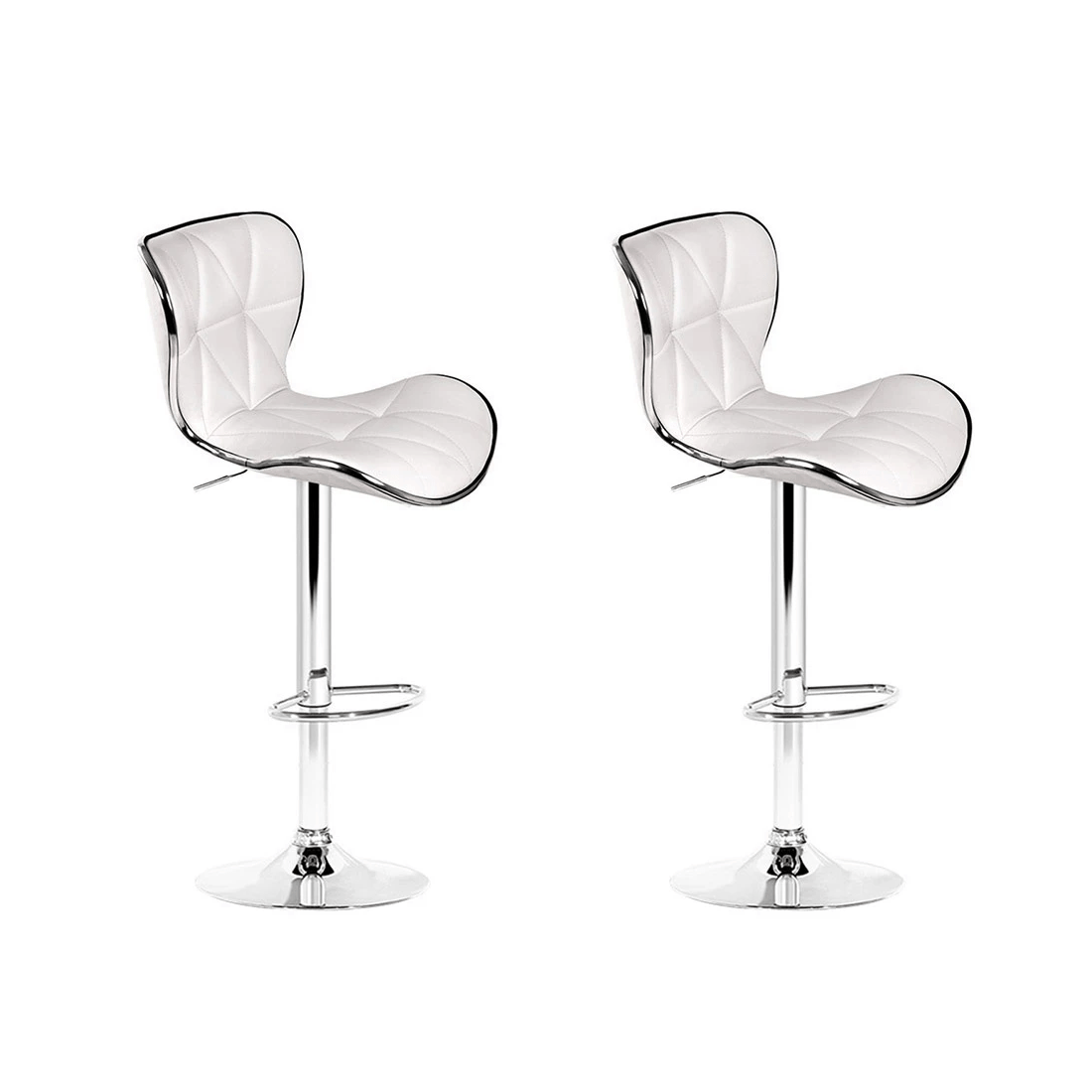 1 Artiss 2x Bar Stools Gas Lift Leather Seat - Multi, 1 of 7