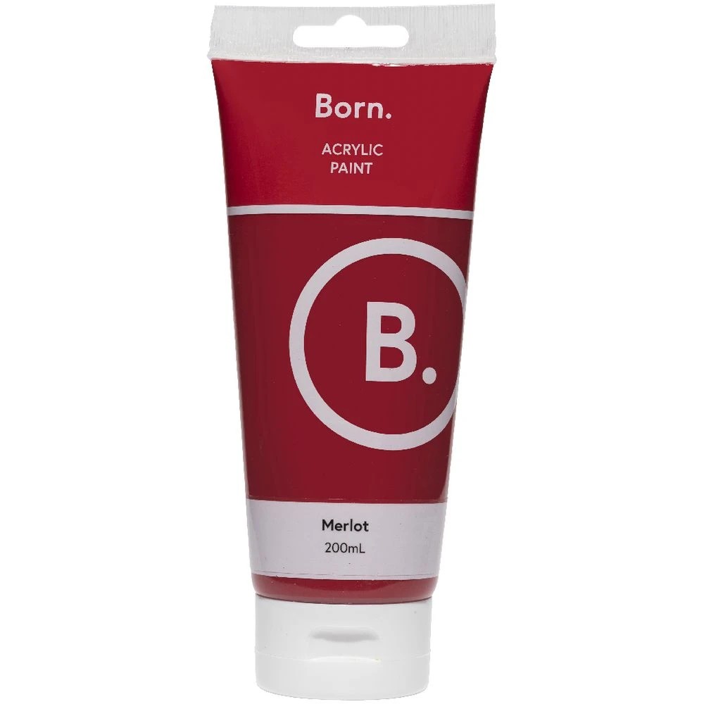 2 Born Acrylic Paint 200mL Merlot, 2 of 3