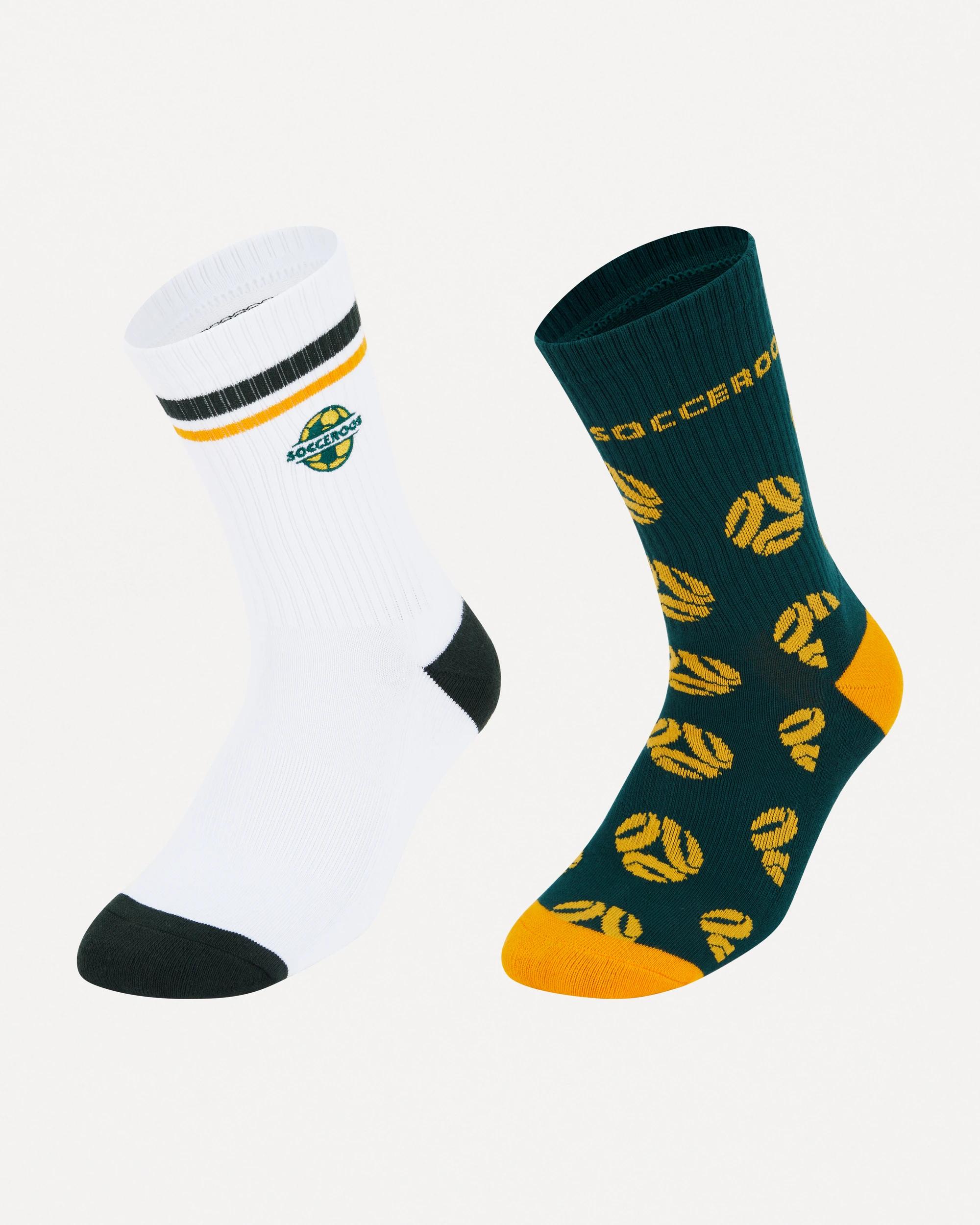 1 2 Pack Socceroos Socks Green, 1 of 3