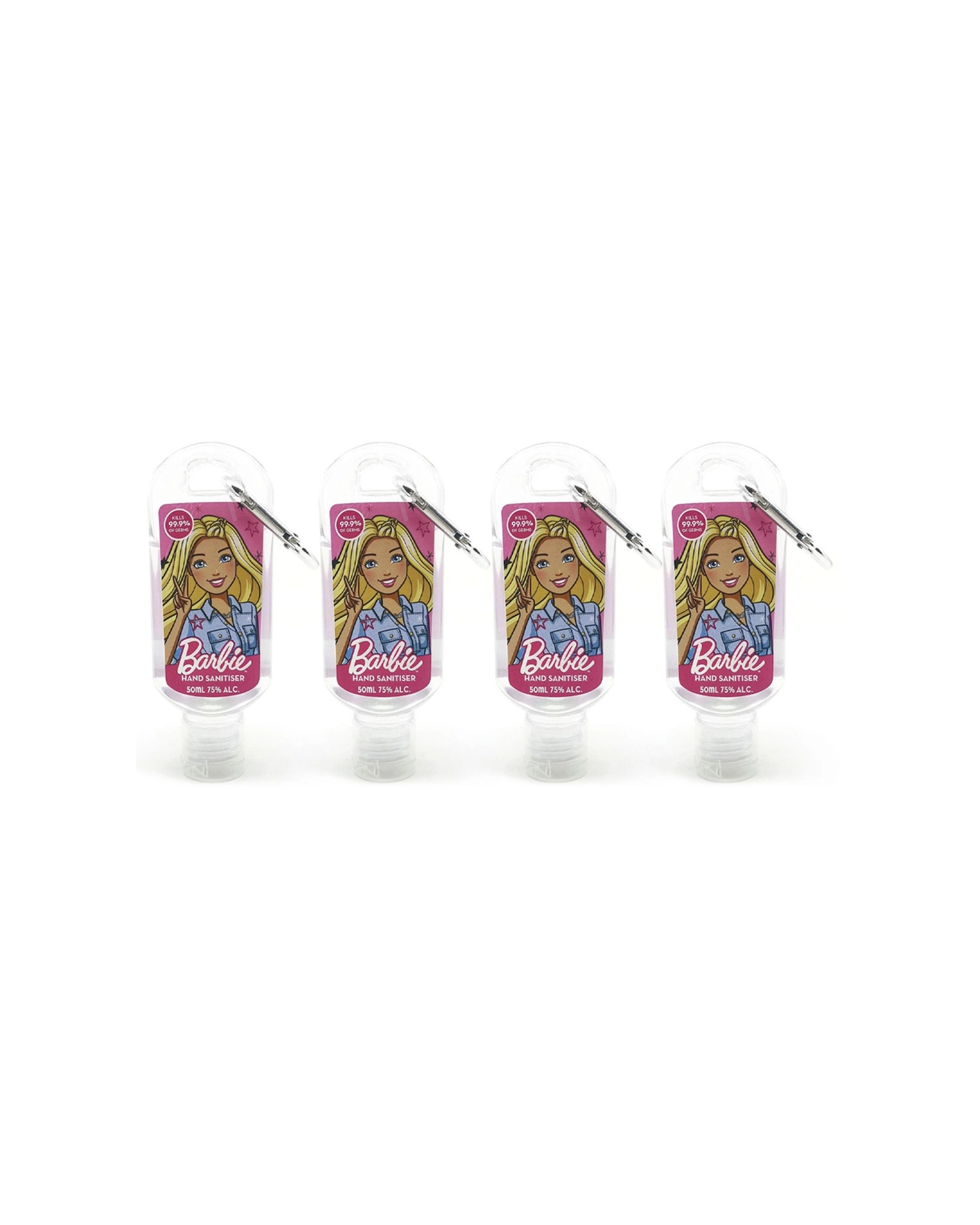 1 Barbie 4PK Kids Hand Instant Sanitiser Gel 50ml - Multi, 1 of 1
