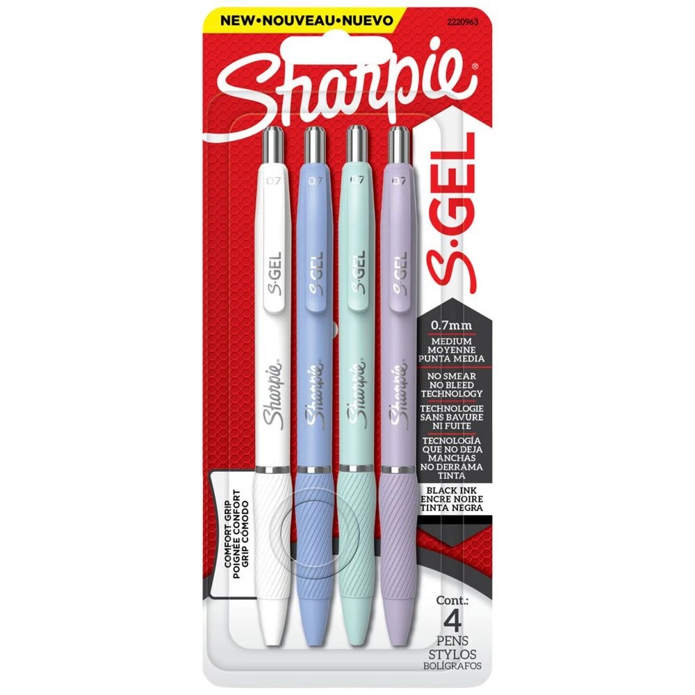 1 Sharpie S-Gel Retractable Gel Pen 0.7mm Assorted 4 Pack, 1 of 1