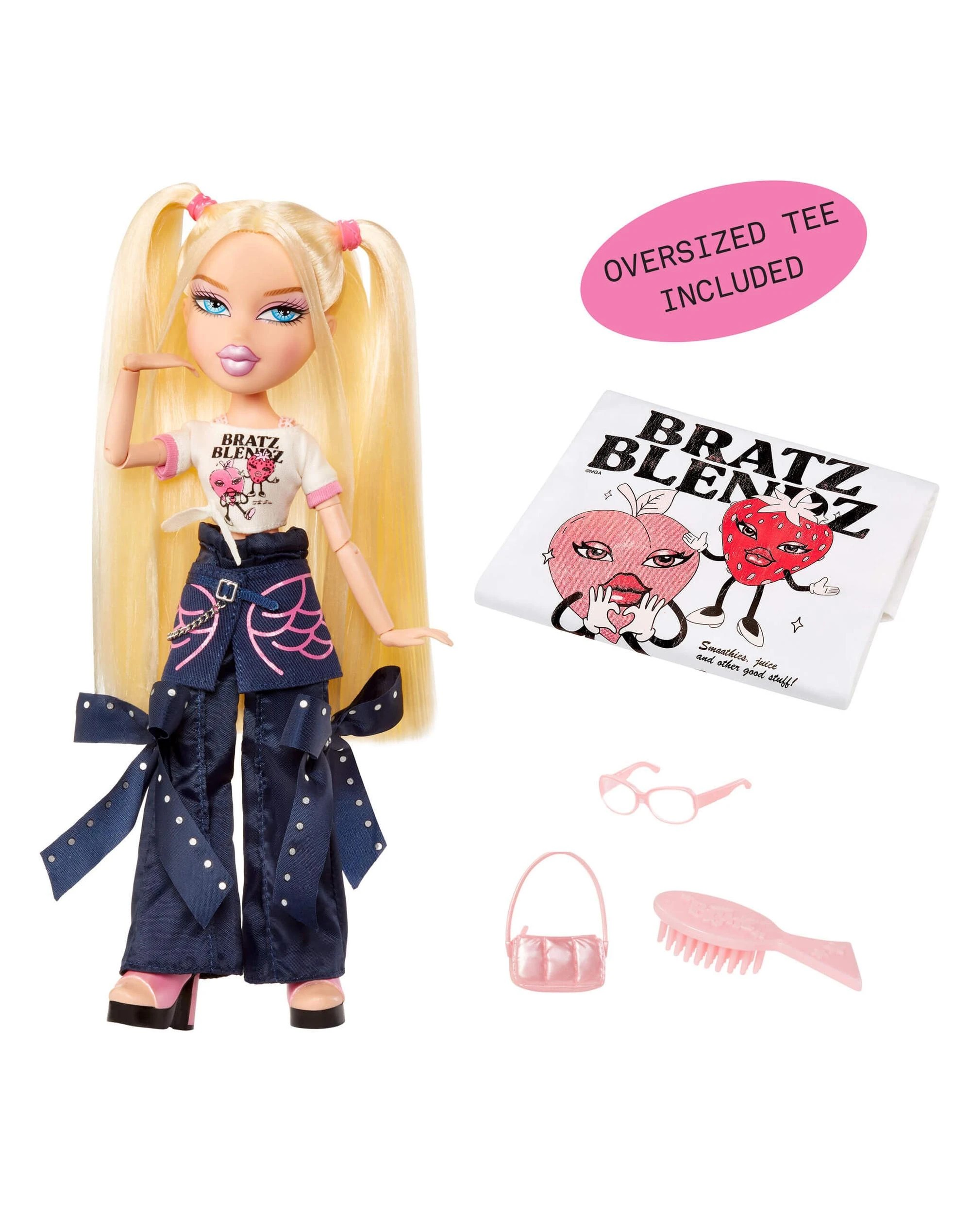 2 Bratz Stylin' Cloe Fashion Doll with Oversized Tee, 2 of 8