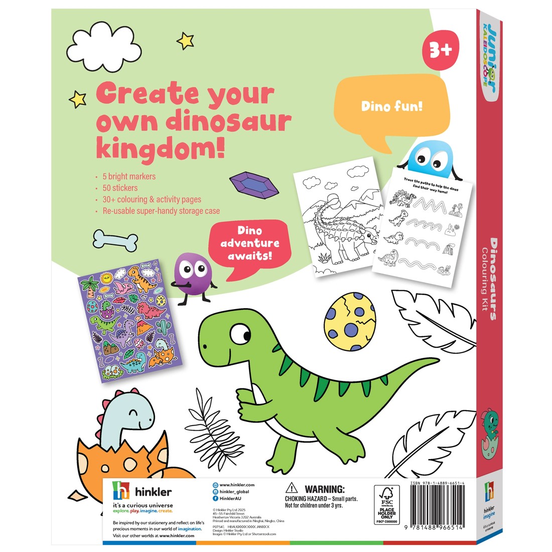 2 Junior Kaleidoscope Colouring Kit: Dinosaurs - Book, 2 of 5