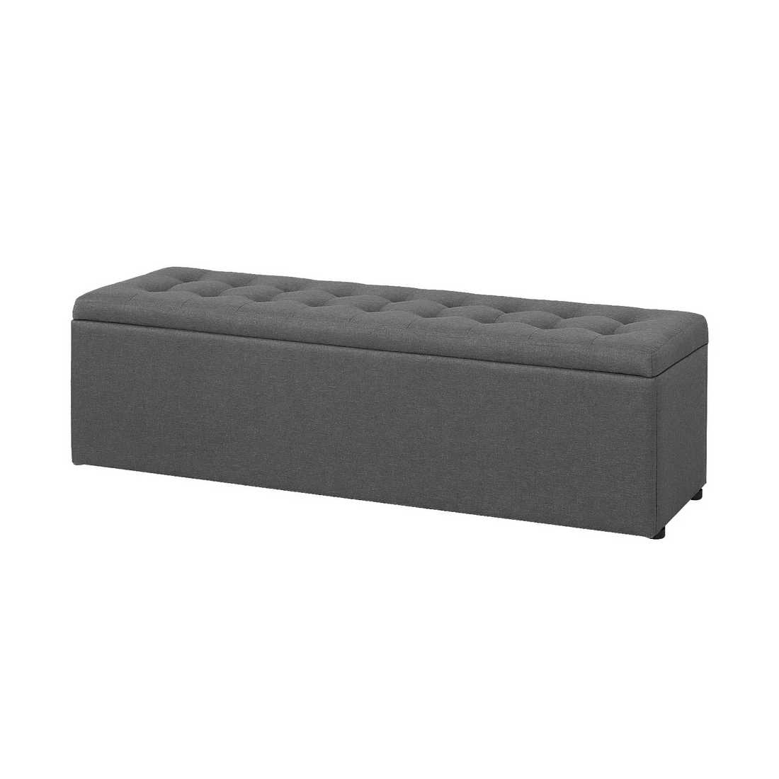 1 Artiss Storage Ottoman Blanket Box 140cm Linen Dark - Grey, 1 of 6
