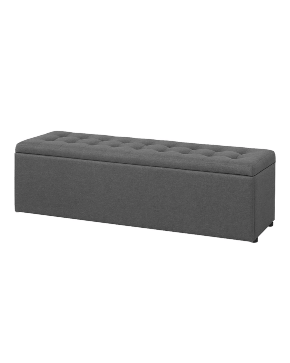 Artiss Storage Ottoman Blanket Box Linen Foot Stool Rest Chest Couch - Grey