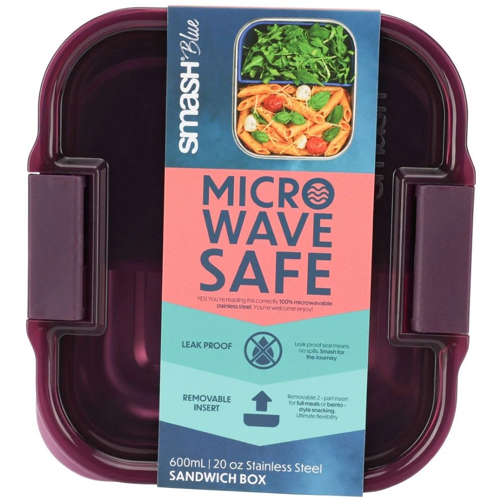 1 Smash Stainless Steel Meal Box Mulberry, 1 of 5