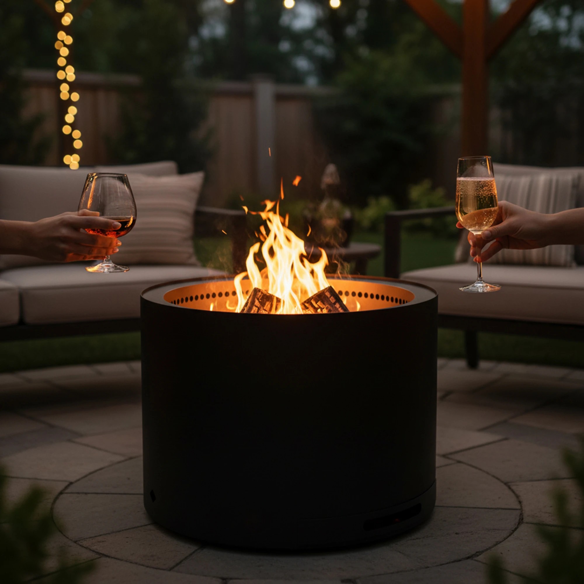 2 Havana Outdoors Noke Smokeless Fire Pit Stainless Steel Portable Outdoor Black - Black, 2 of 9