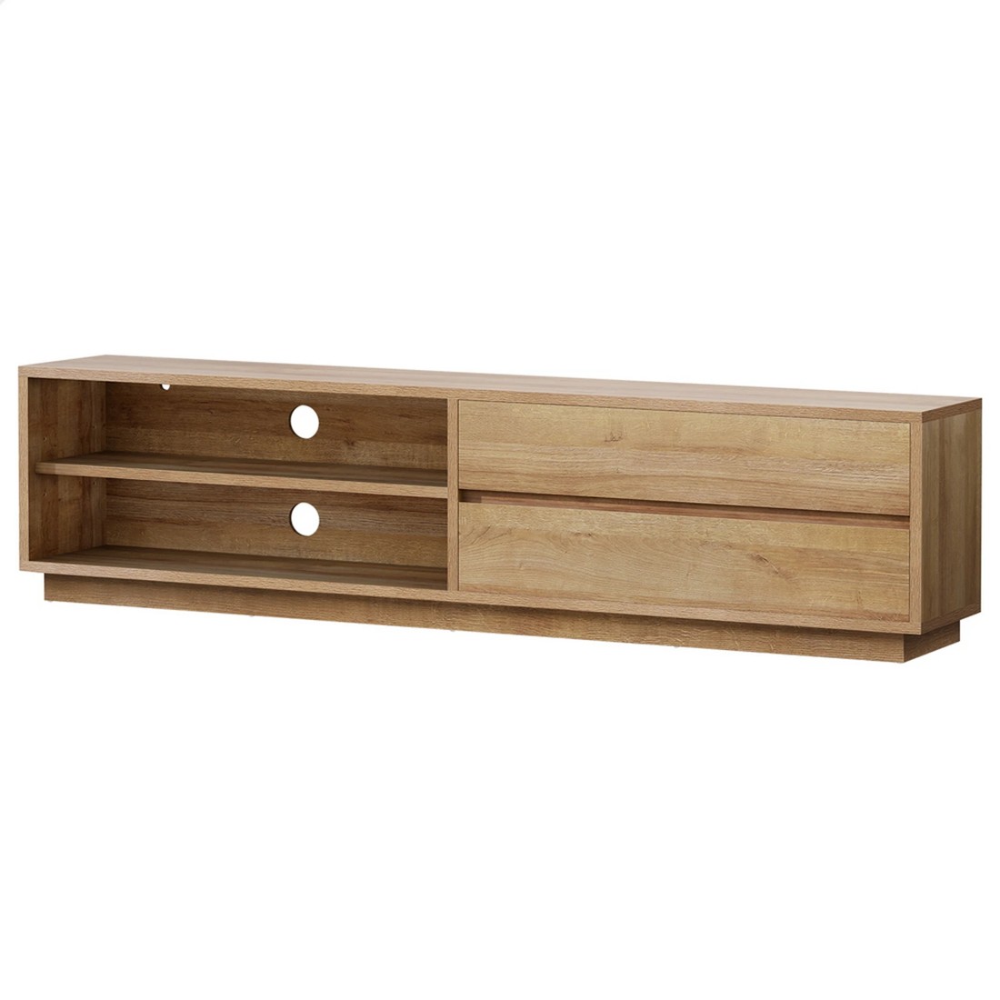 1 Alfordson Entertainment Unit TV Cabinet Stand Storage Drawer 180cm - Oak, 1 of 10
