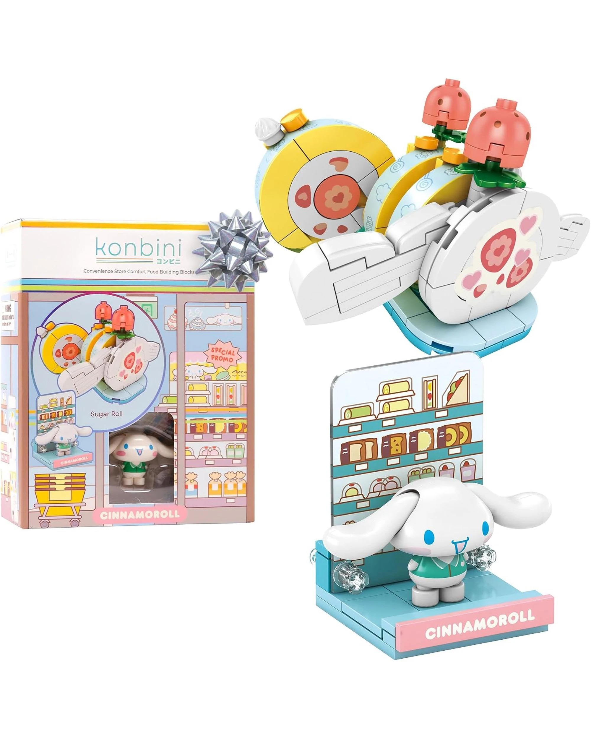 1 Play Nation Sanrio Konbini Cinnamoroll Cream Cake Roll Building Block Set, 1 of 2
