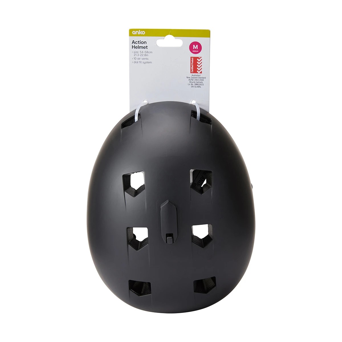 10 Action Helmet - Medium, Black, 10 of 10