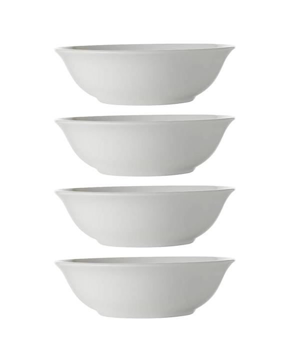 Maxwell & Williams 4x Basics Soup Cereal Bowl 17.5cm Quality Porcelain Dinnerware Set - White