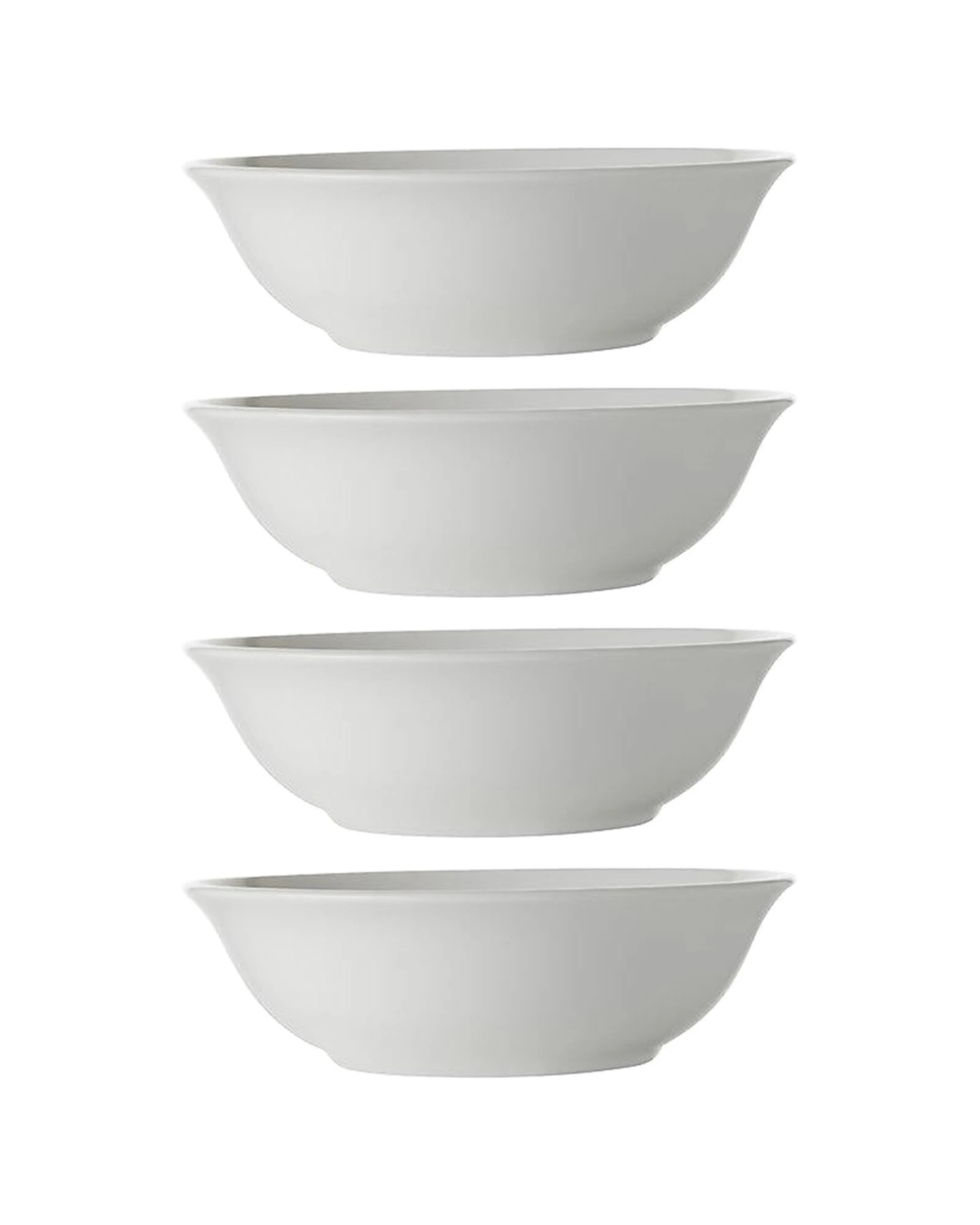 1 Maxwell & Williams 4x Basics Soup Cereal Bowl 17.5cm Quality Porcelain Dinnerware Set - White, 1 of 1