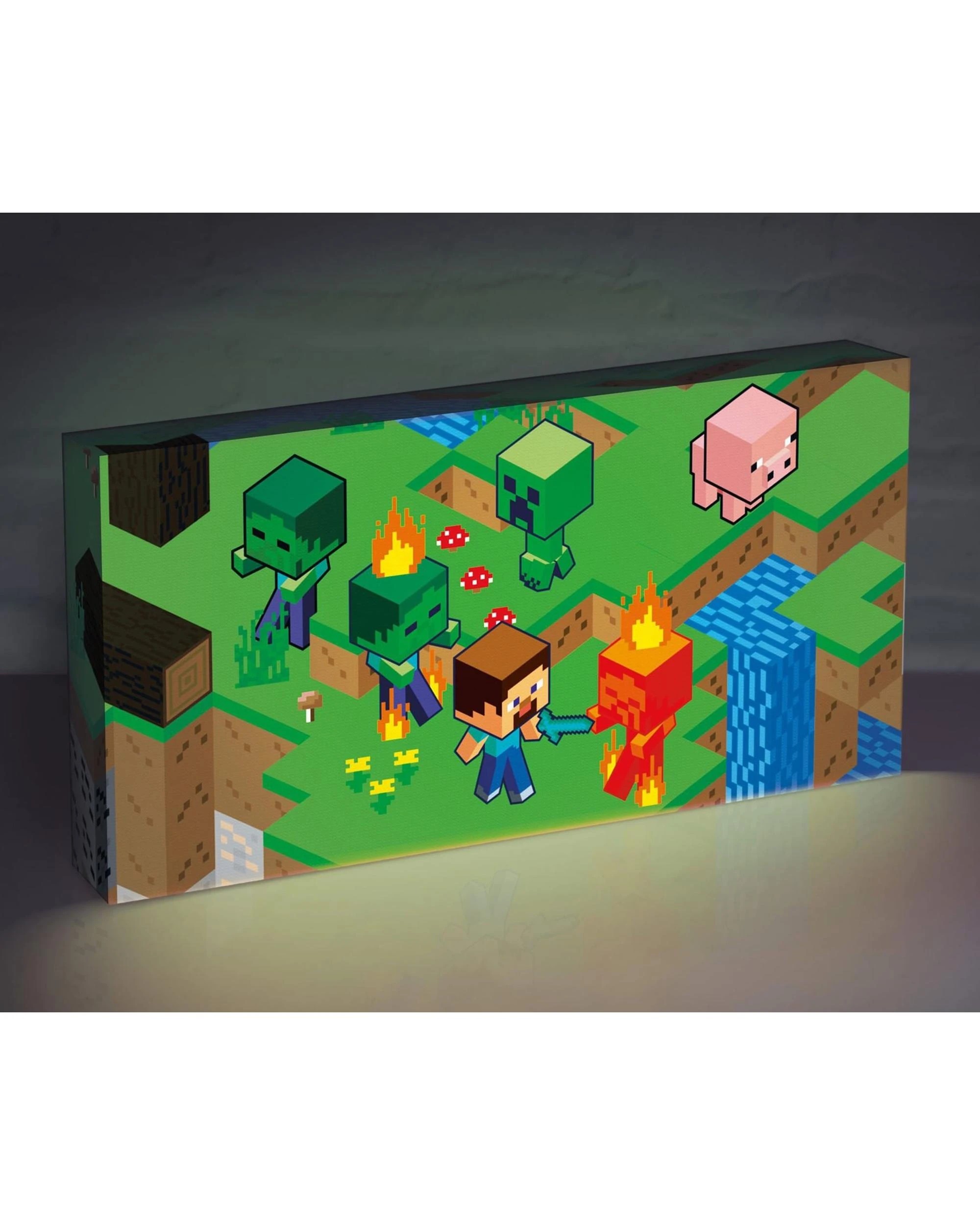 3 Minecraft Blocks Light Up Canvas, 3 of 4