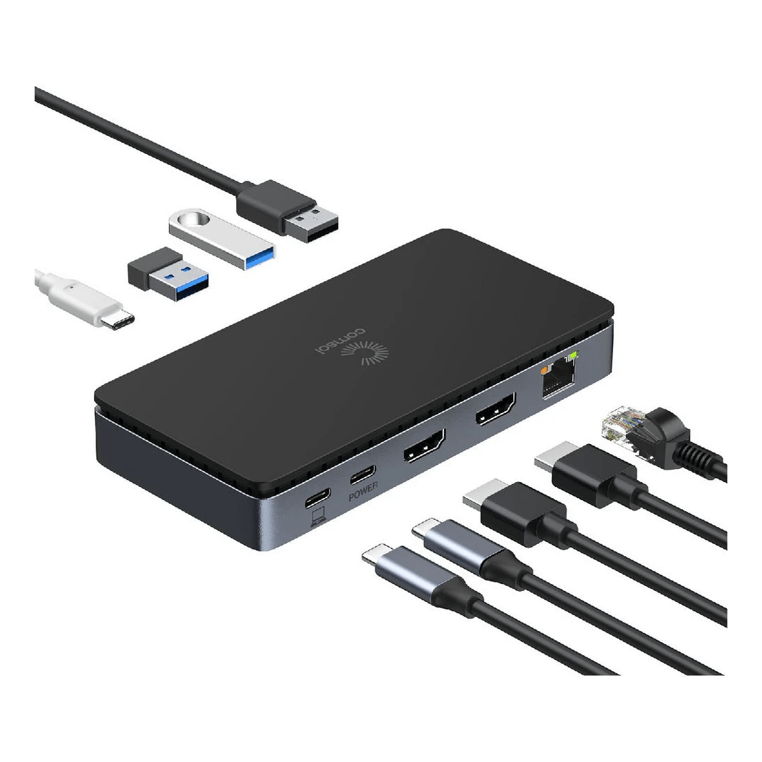 2 Comsol USB-C Dual 4K HDMI Mini Docking Station, 2 of 5